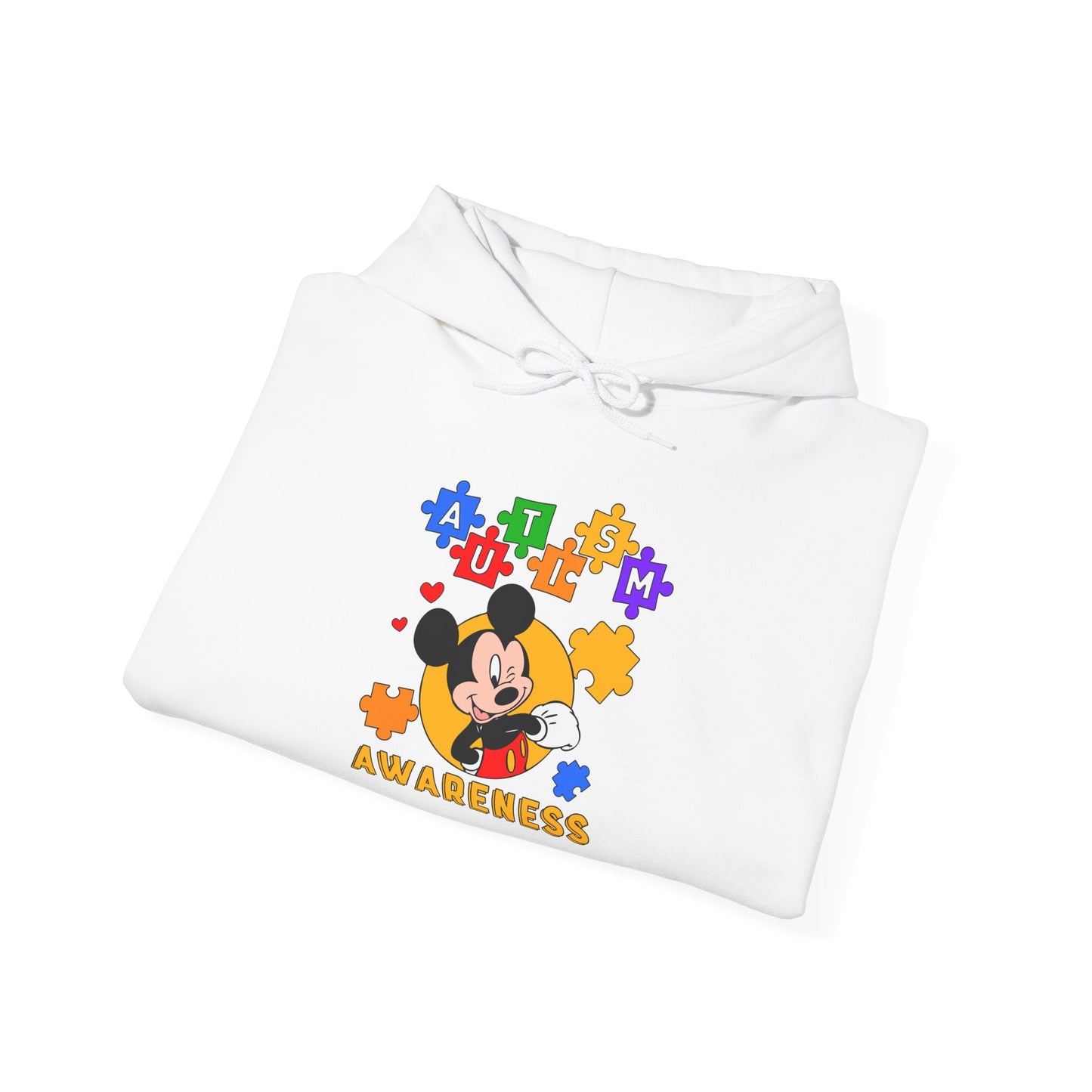 Autism Awareness Hoodie – Colorful Puzzle Heart Design