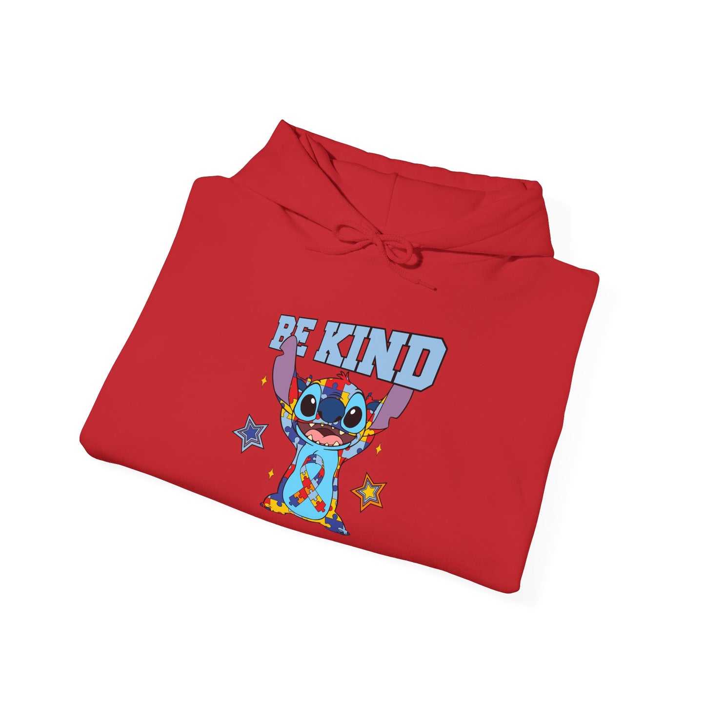 Be Kind Stitch Hoodie — Cute Cartoon Alien Graphic Sweatshirt