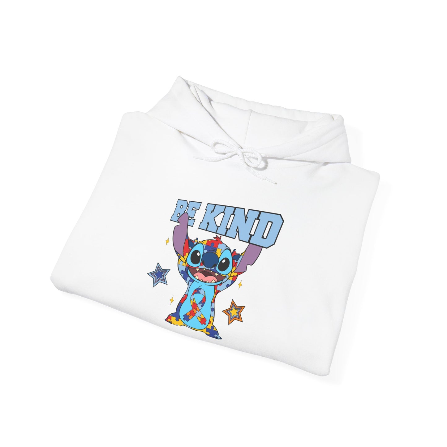 Be Kind Stitch Hoodie — Cute Cartoon Alien Graphic Sweatshirt