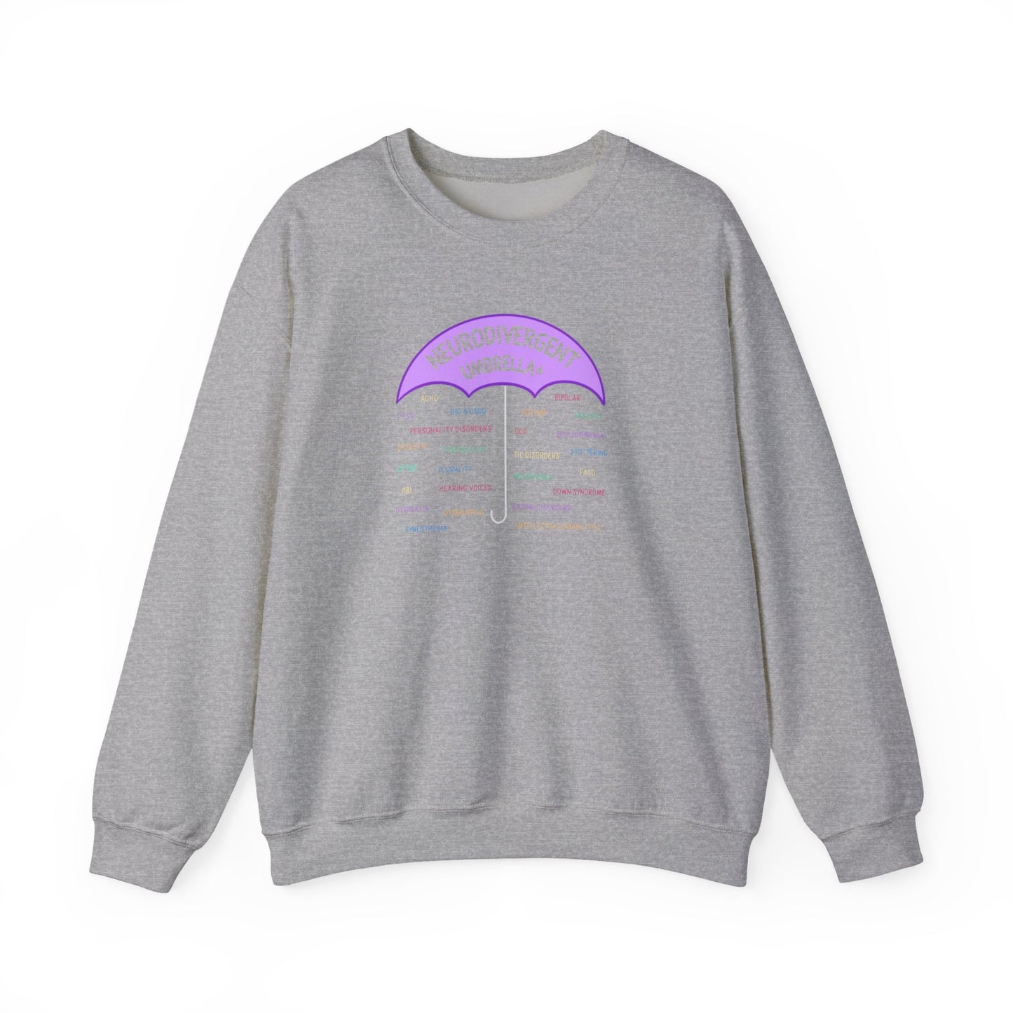 Neurodivergent Umbrella Crewneck Sweatshirt — Inclusive Pride Pullover