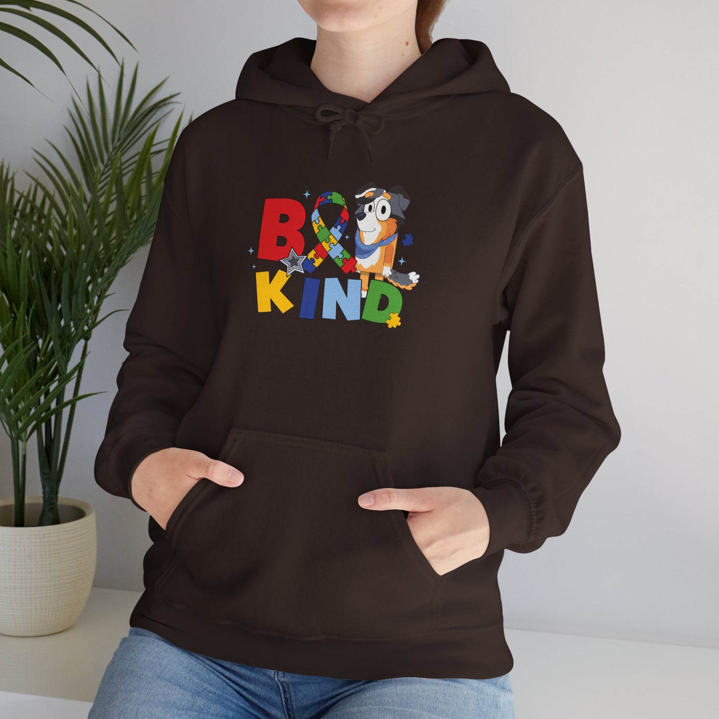 Be Kind Rainbow Ribbon Hoodie — Autism Awareness Cute Penguin Sweatshirt