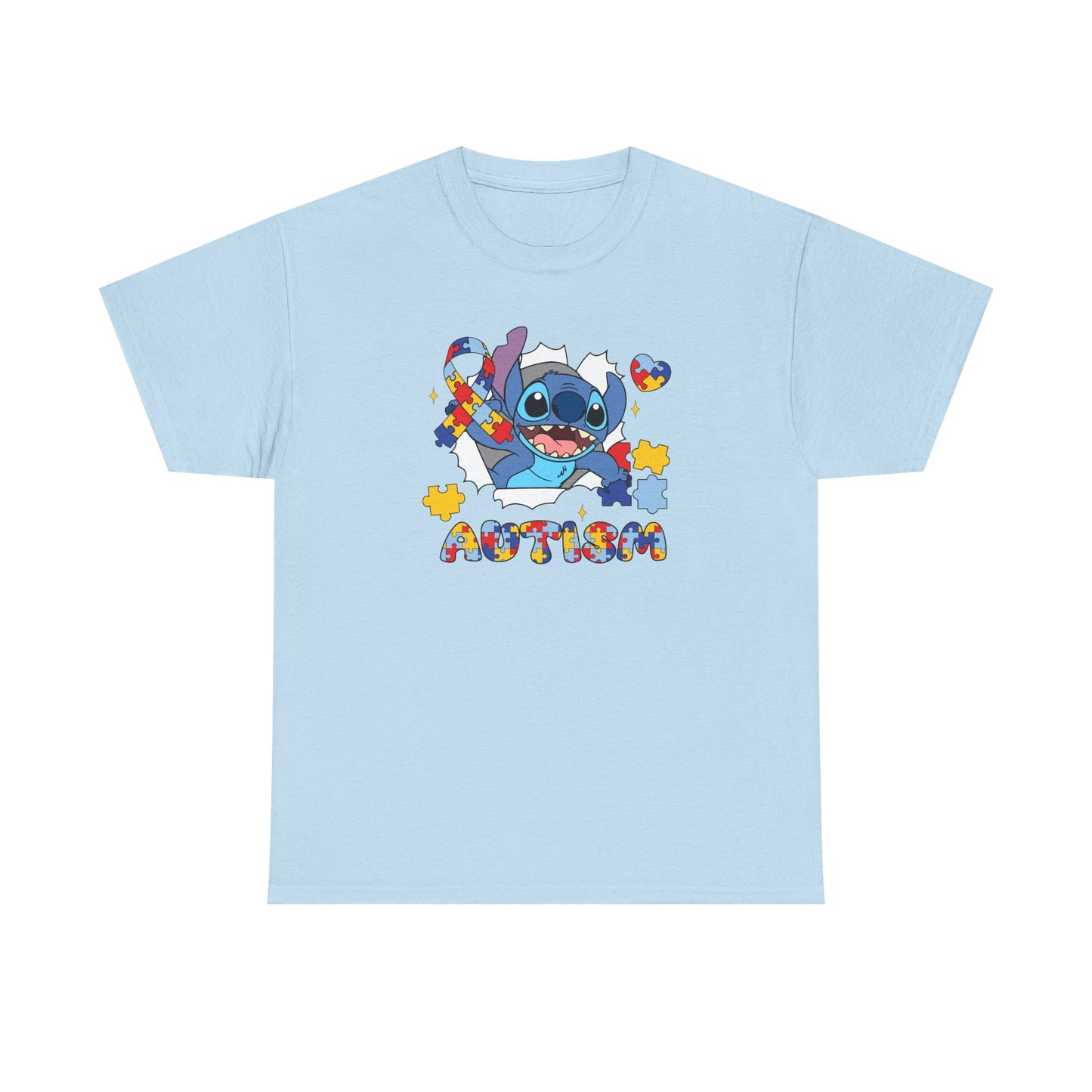Stitch Autism Awareness T-Shirt — Puzzle Heart Design