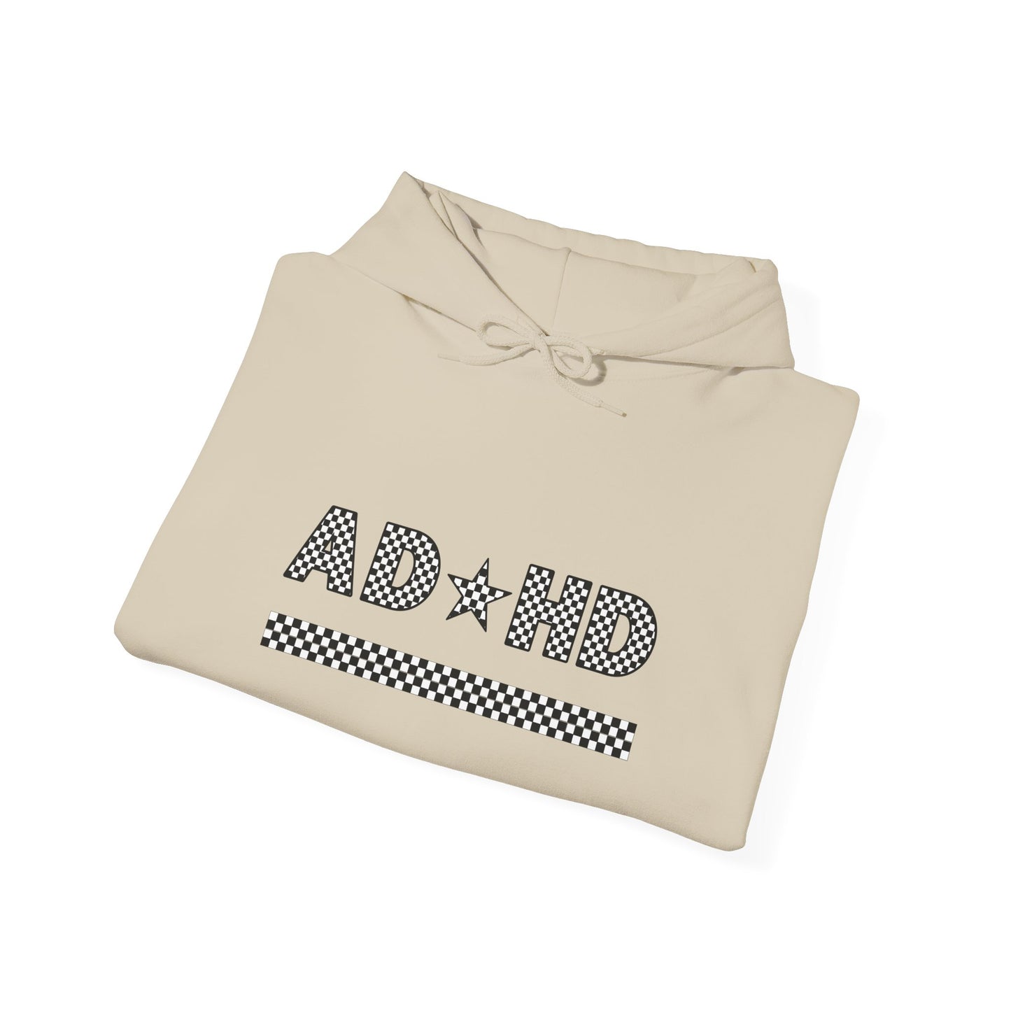 ADHD Star Checkered Hooded Sweatshirt