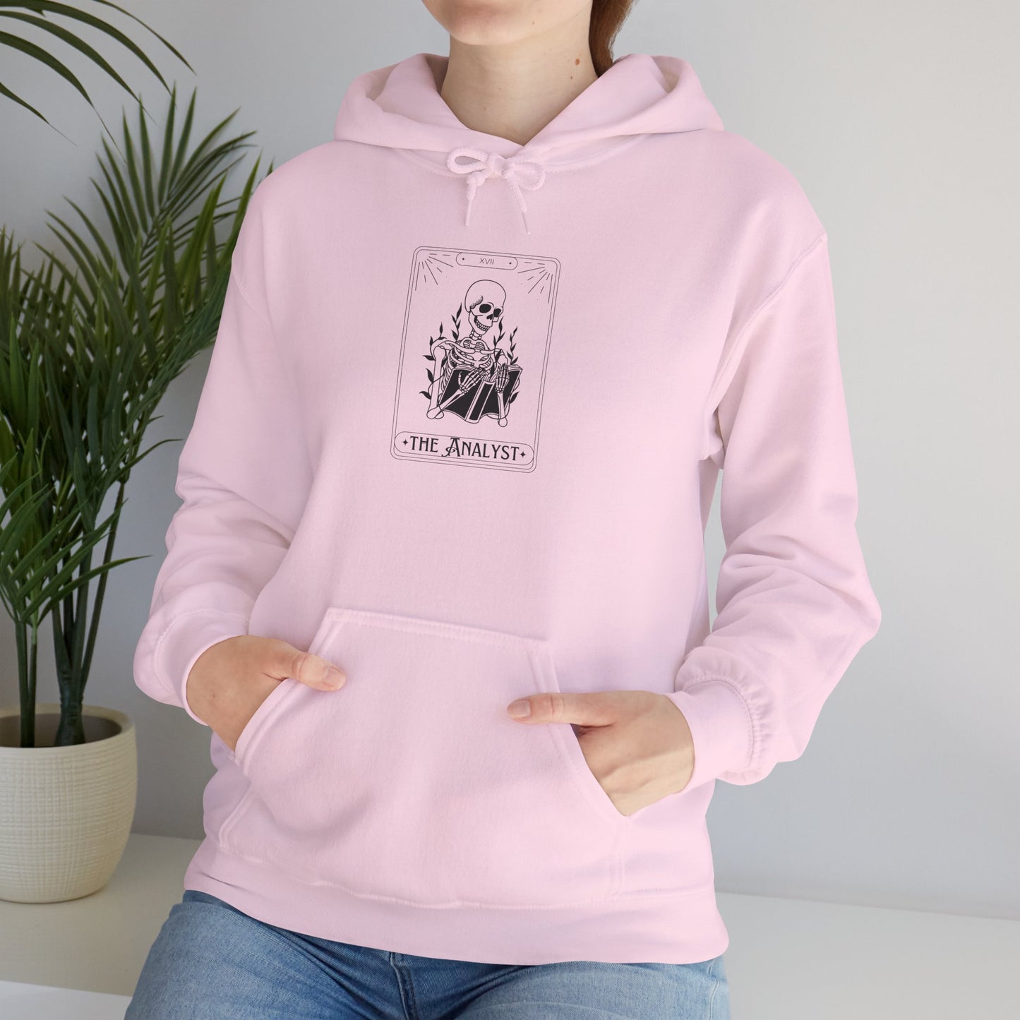 Tarot 'The Analyst' Hoodie — Minimal Occult Illustration Sweatshirt