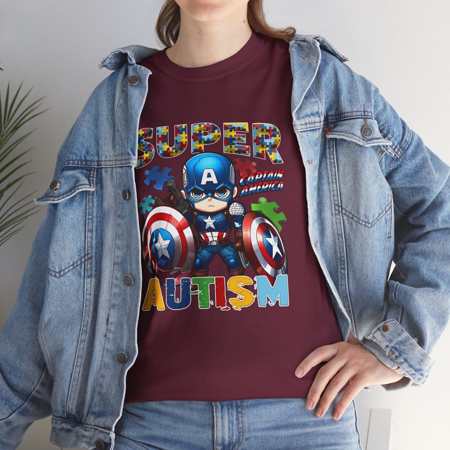 Autism Superhero T-Shirt — "Super Autism" Captain Hero Tee for Kids & Supporters