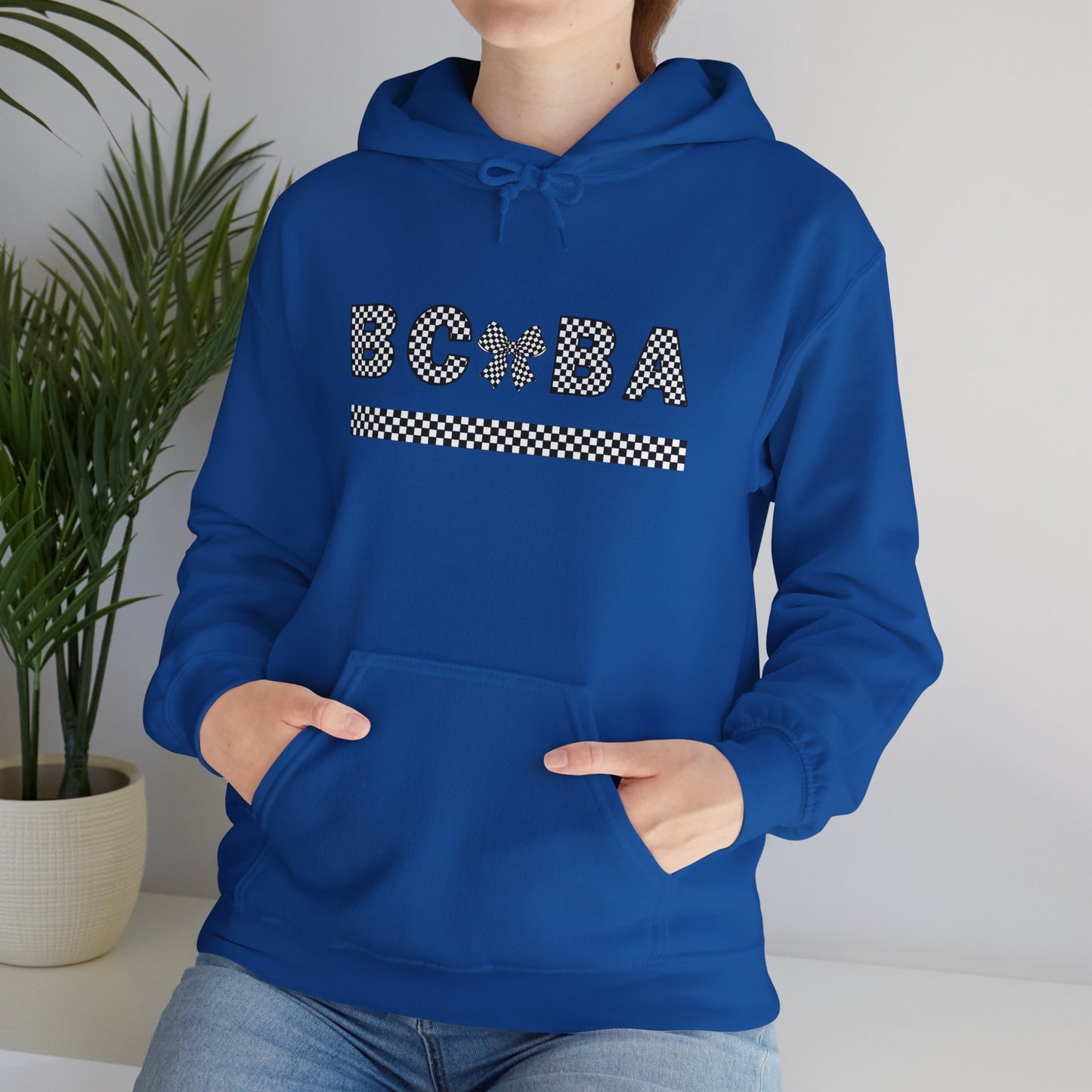 BCBA Bow Checkered Hooded Sweatshirt