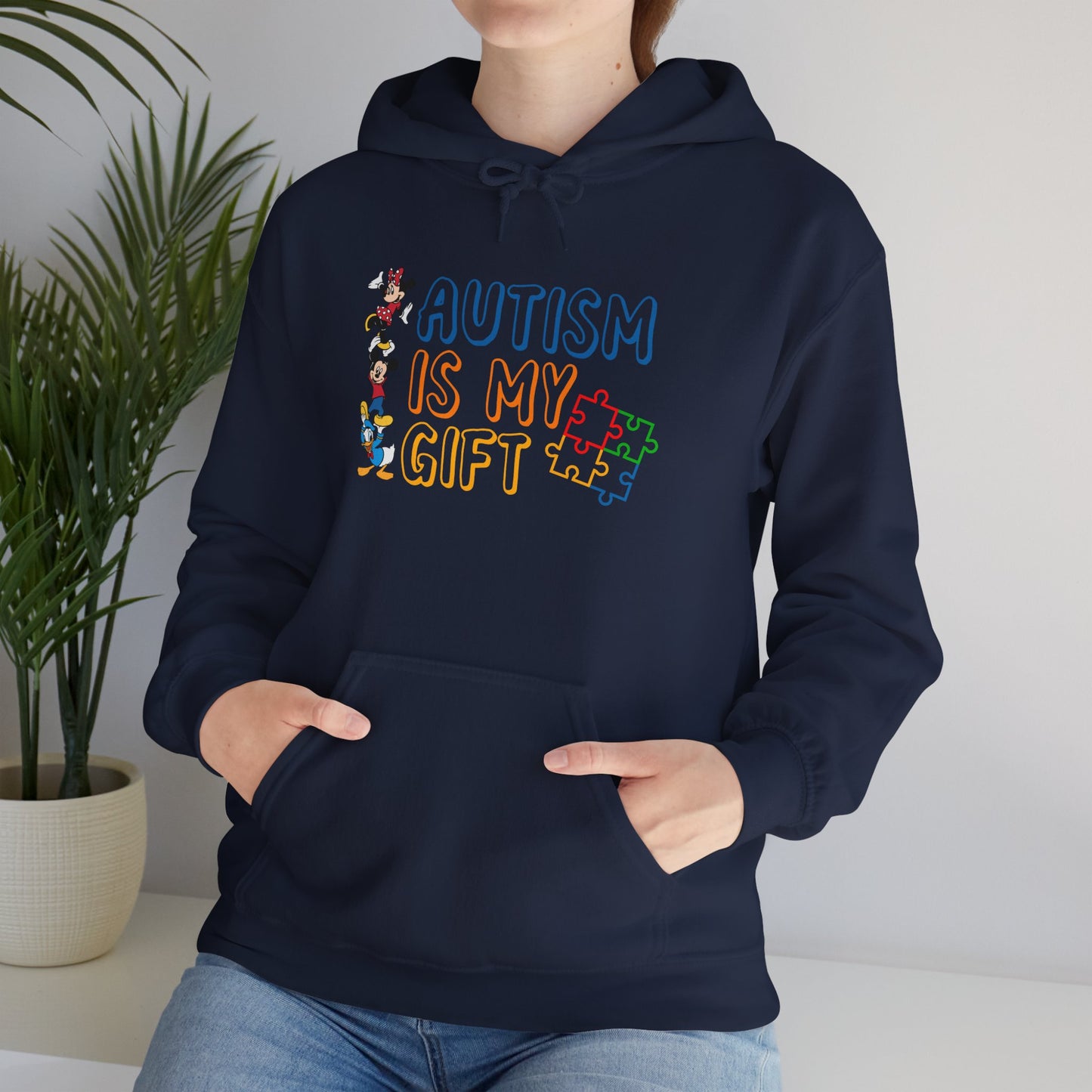 Autism Is My Gift Hoodie — Colorful Puzzle Piece Awareness Sweatshirt