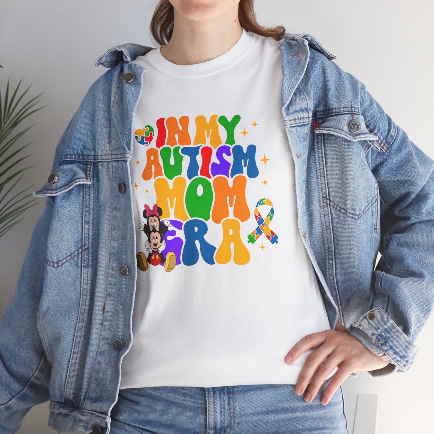 Autism Era Mom T-Shirt – Colorful Puzzle Heart Awareness Tee