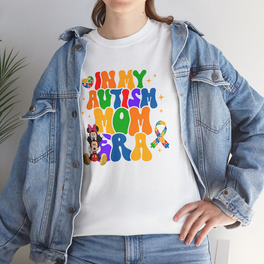 Autism Era Mom T-Shirt – Colorful Puzzle Heart Awareness Tee