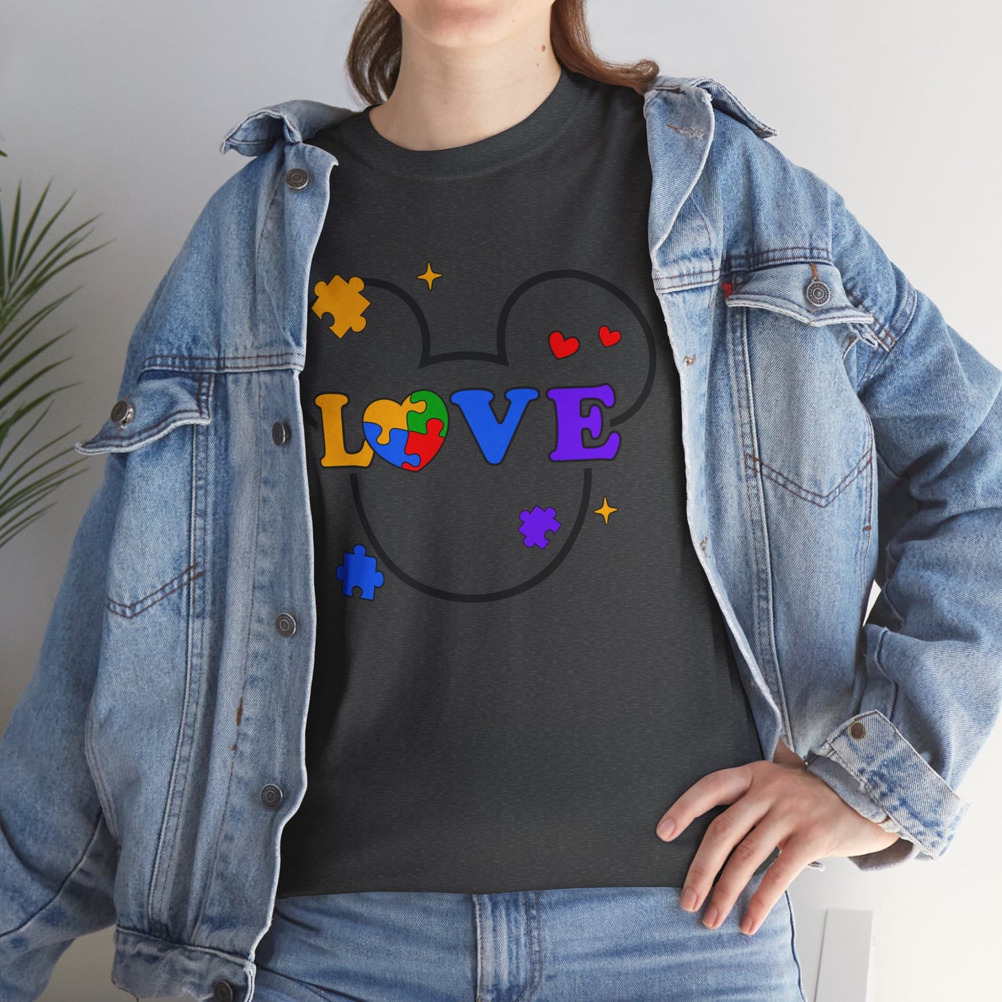 Love Puzzle T‑Shirt — Autism Awareness Heart Tee