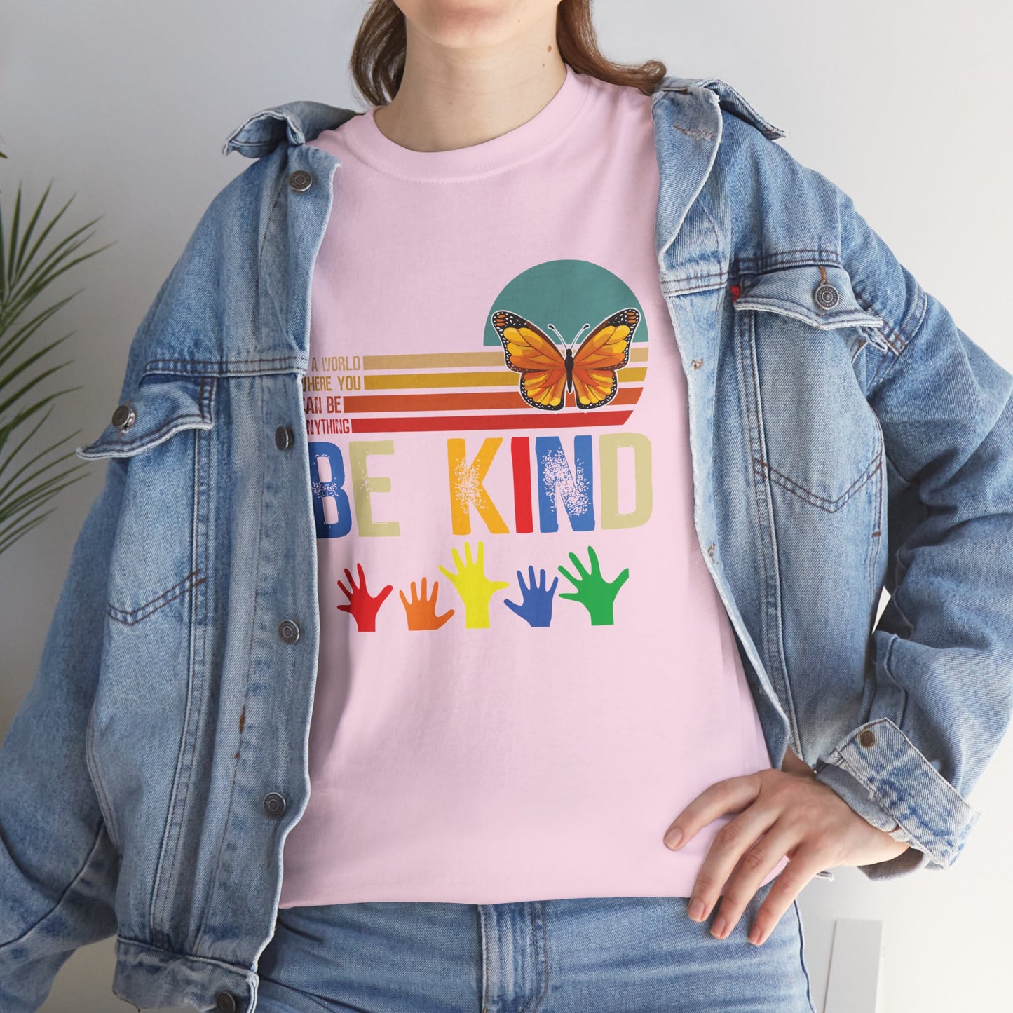 Be Kind Unisex Heavy Cotton Tee - Colorful Inspirational T-Shirt