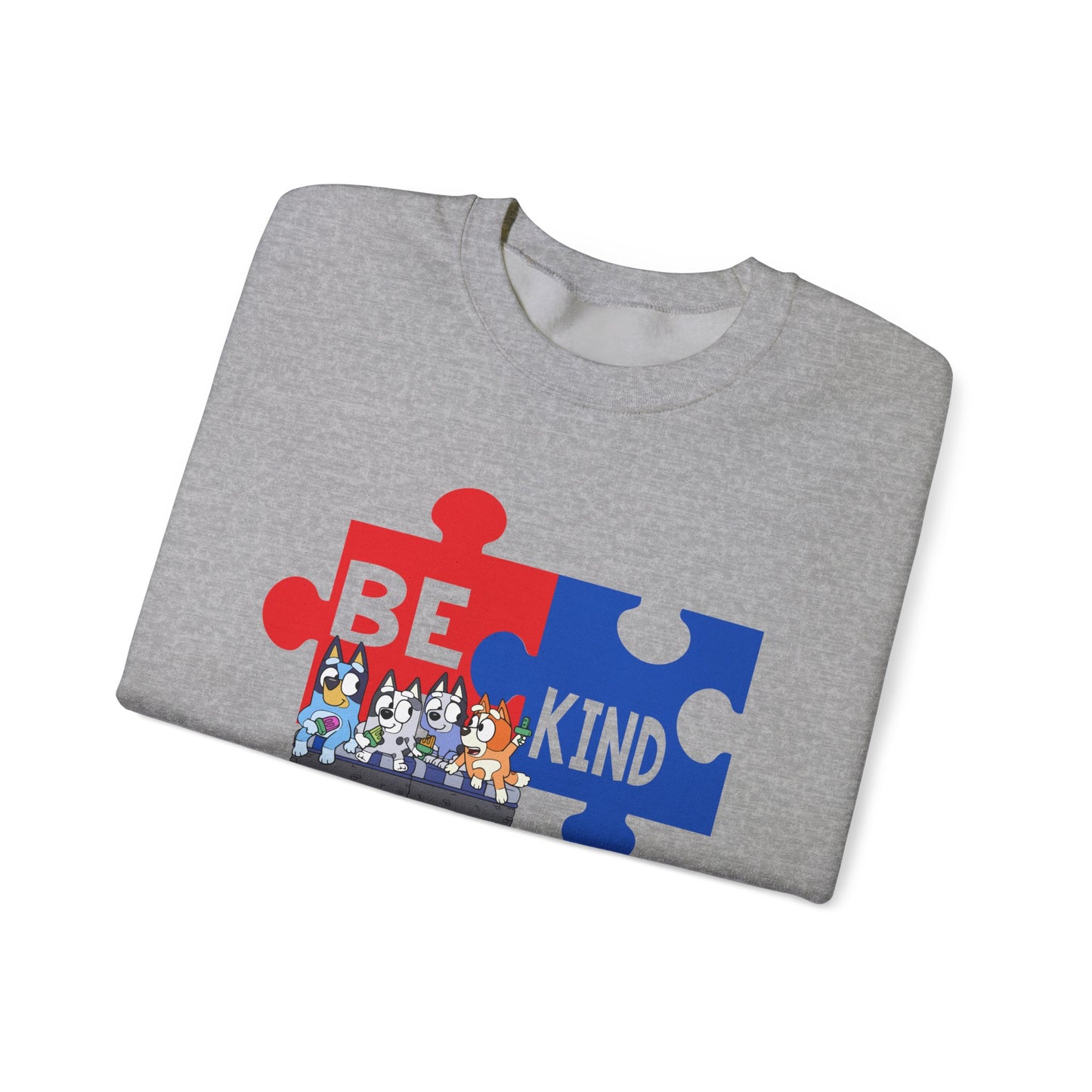 Be Kind Puzzle Sweatshirt — Inspirational Autism Awareness Crewneck