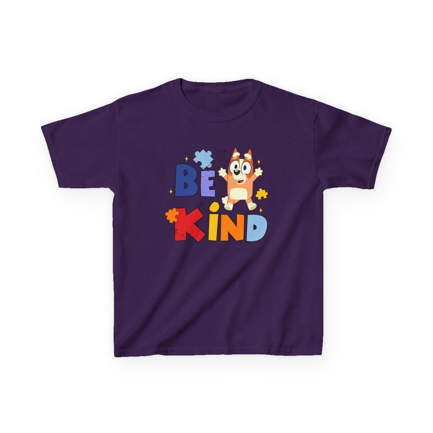 Kids Autism Awareness T-Shirt — Colorful Puzzle Heart Design