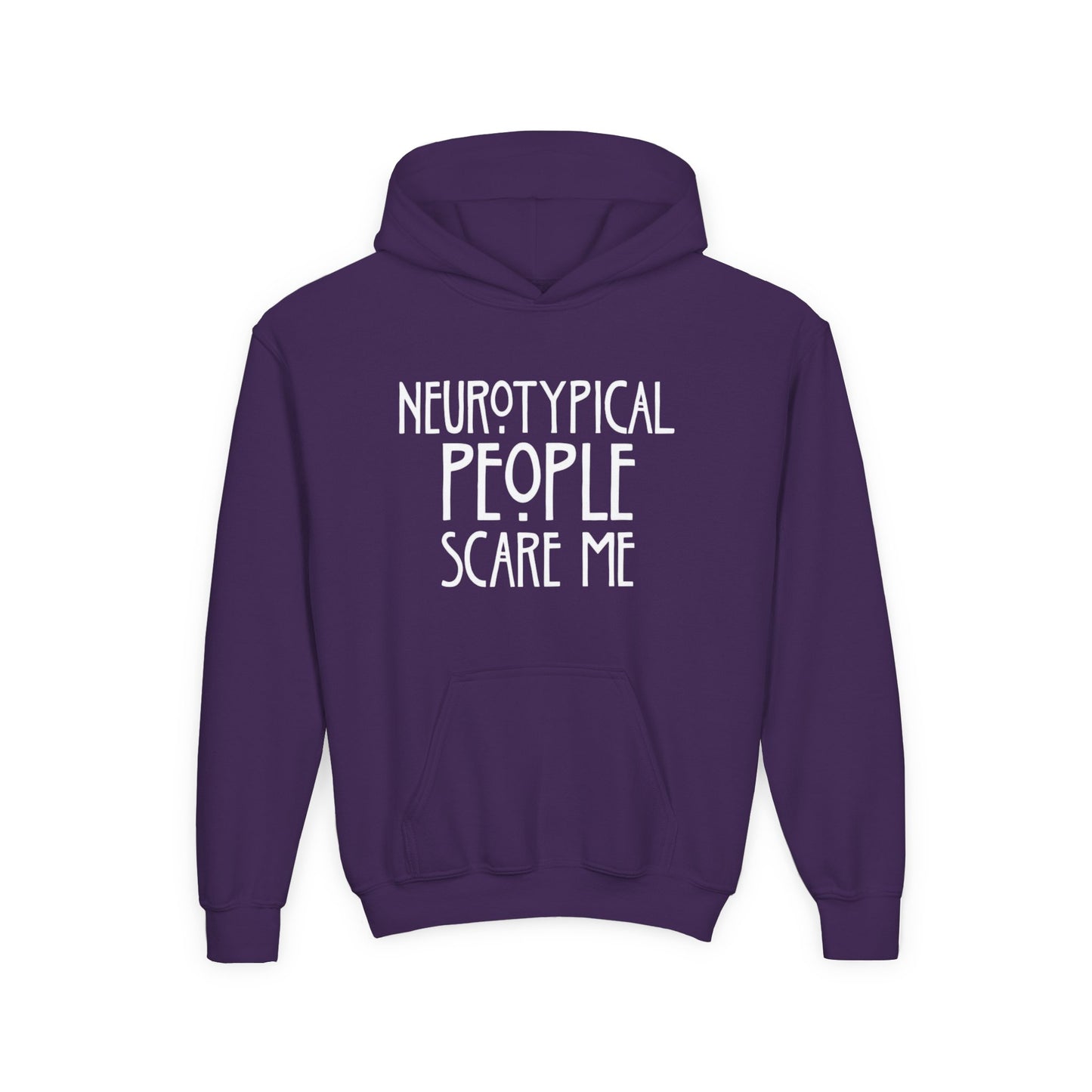 Youth Hoodie - "Neurotypical People Scare Me" Autism Awareness Pullover