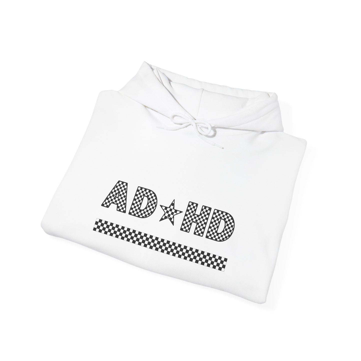 ADHD Star Checkered Hooded Sweatshirt