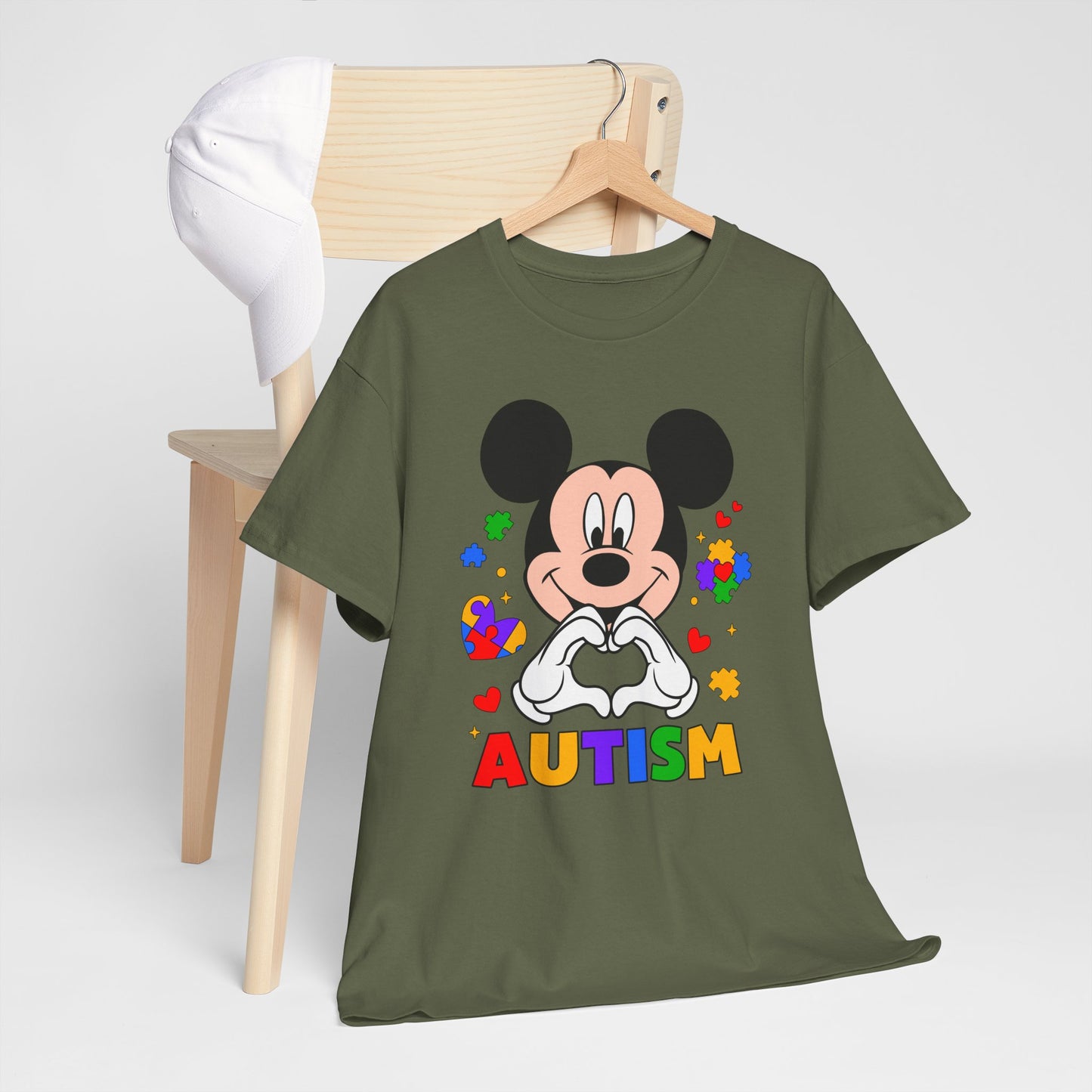 Autism Awareness T-Shirt — Colorful Puzzle Heart Design