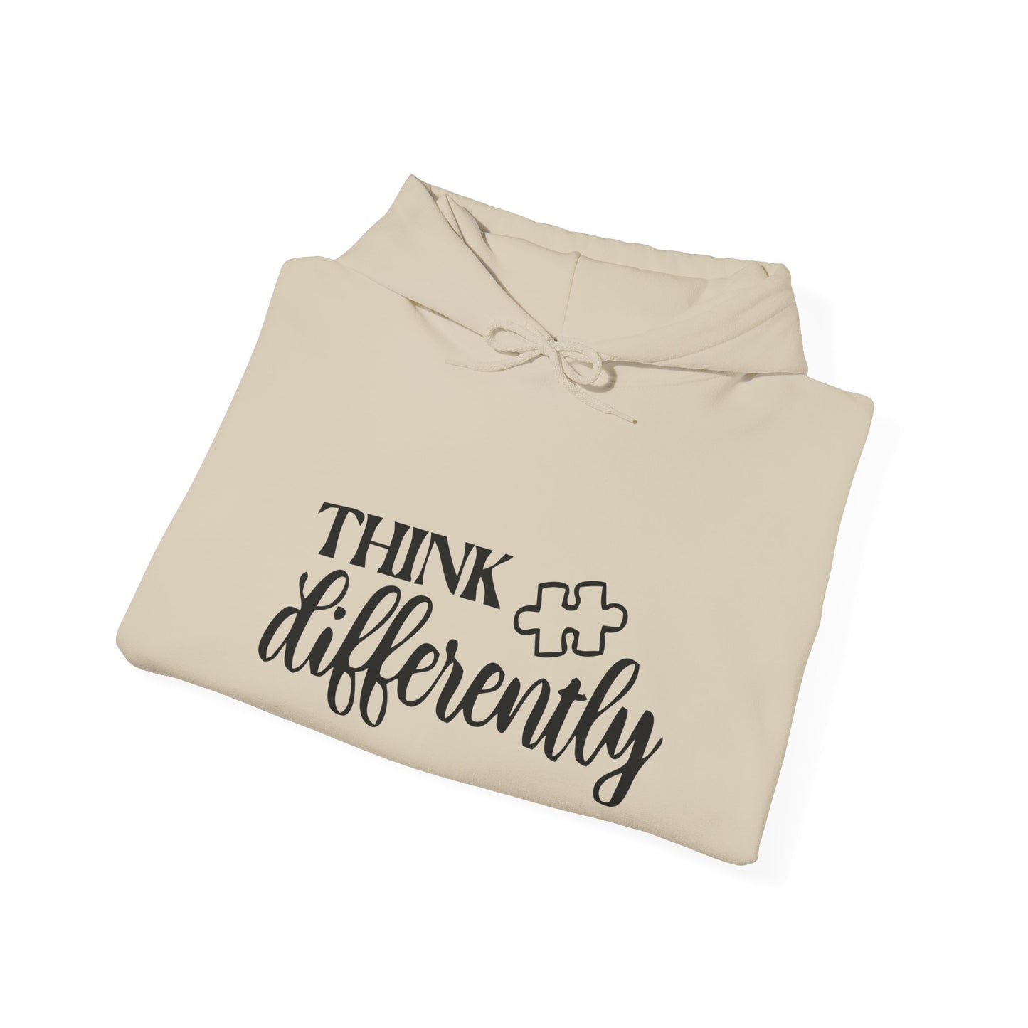 Think Differently Puzzle Piece Hooded Sweatshirt