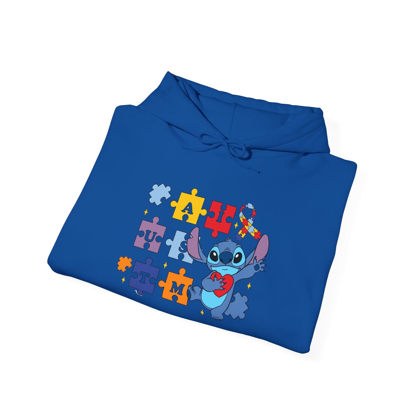 Autism Awareness Hoodie — Puzzle Heart Ribbon Design