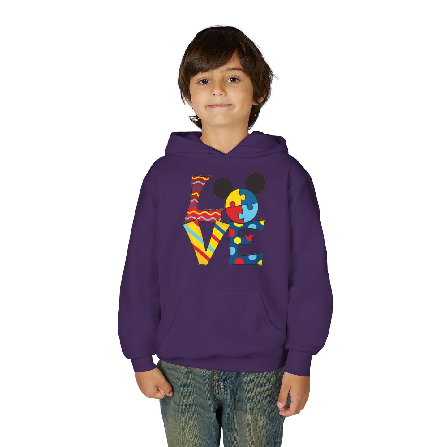 Colorful Puzzle Love Youth Hoodie