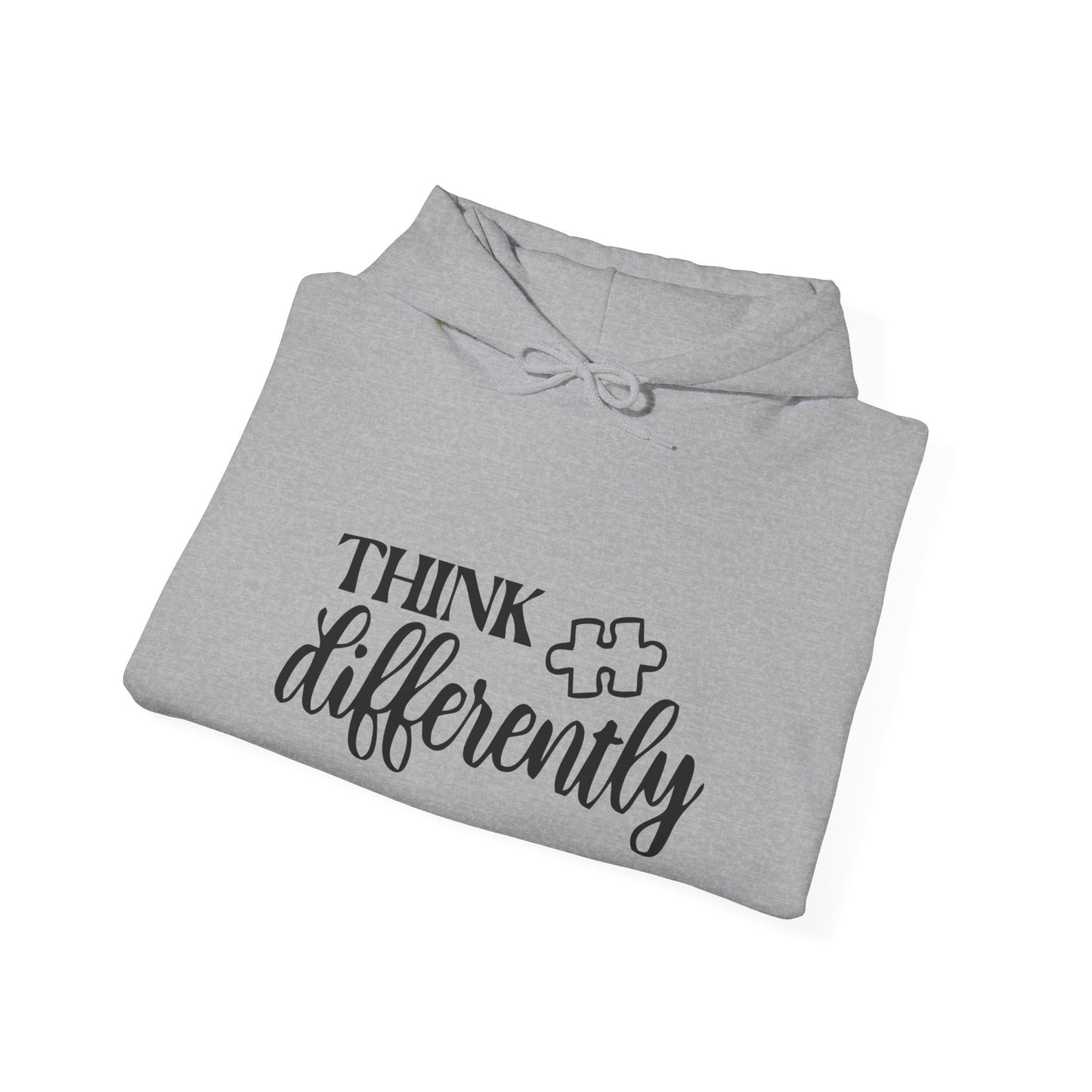 Think Differently Puzzle Piece Hooded Sweatshirt