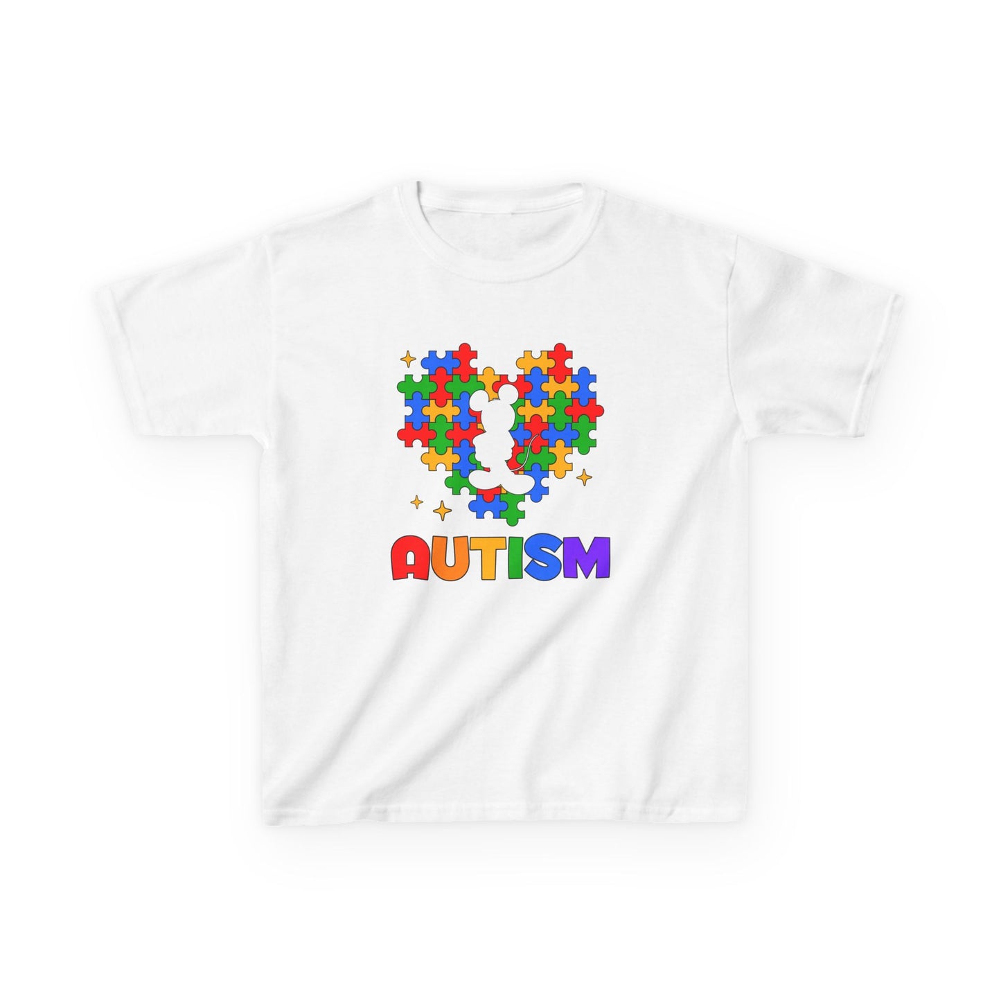 Kids Autism Puzzle-Heart T-Shirt — Colorful Awareness Tee