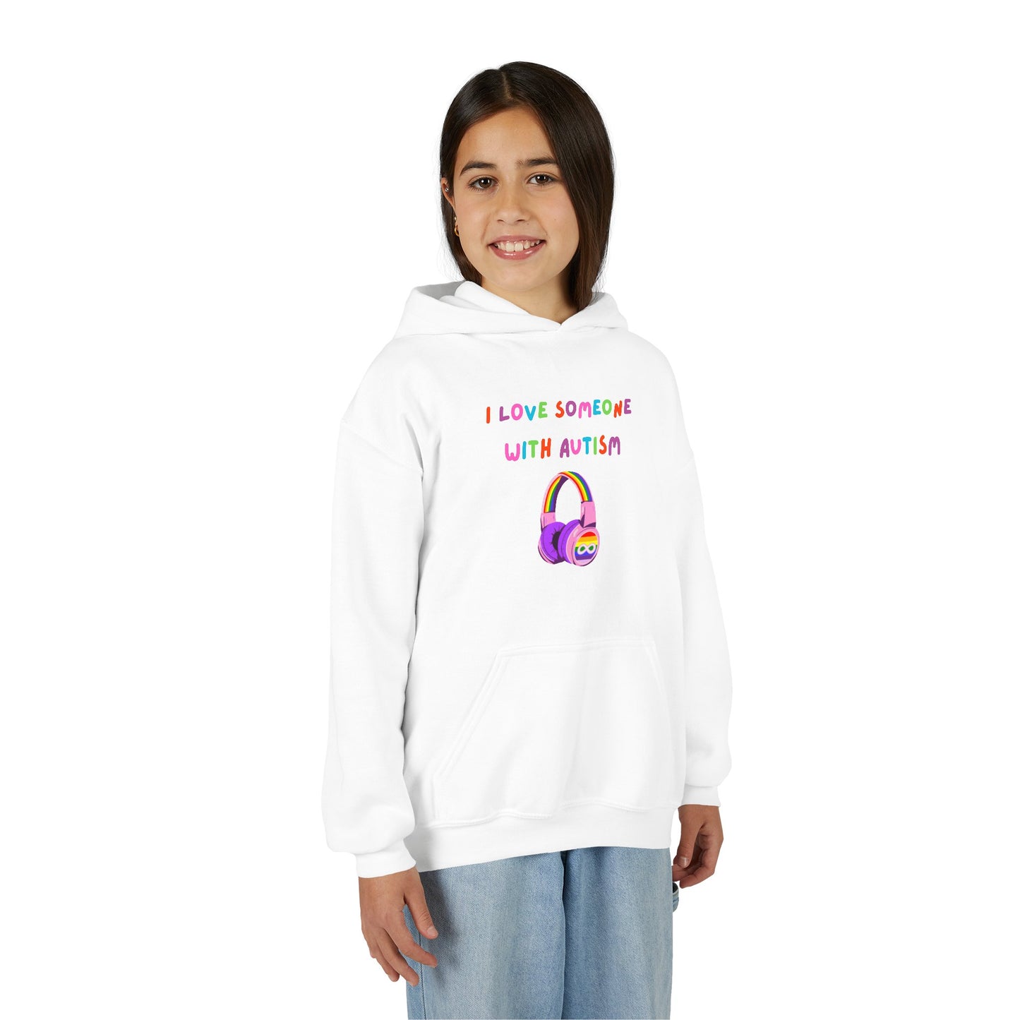 Autism Awareness Youth Hoodie - I Love Someone with Autism
