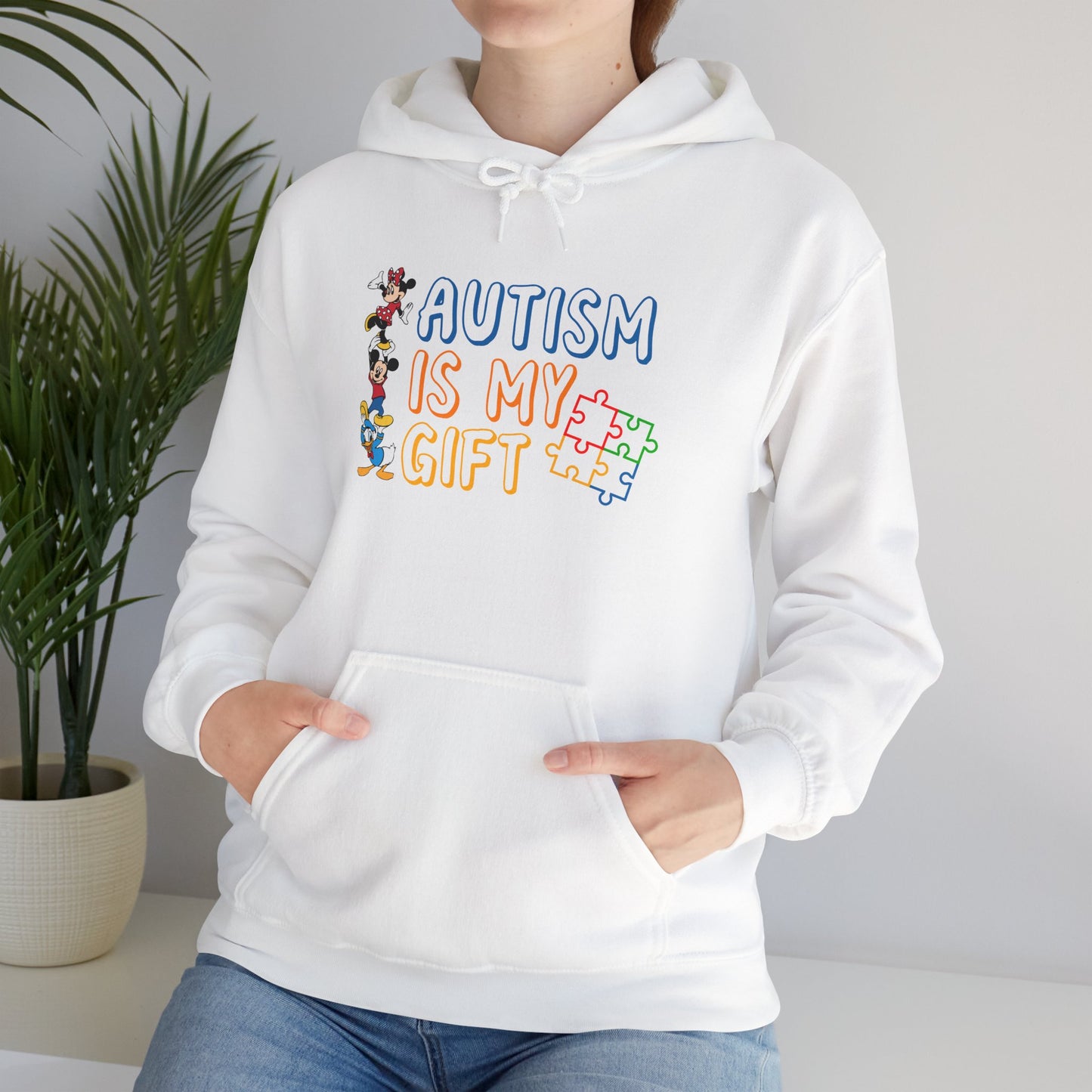 Autism Is My Gift Hoodie — Colorful Puzzle Piece Awareness Sweatshirt