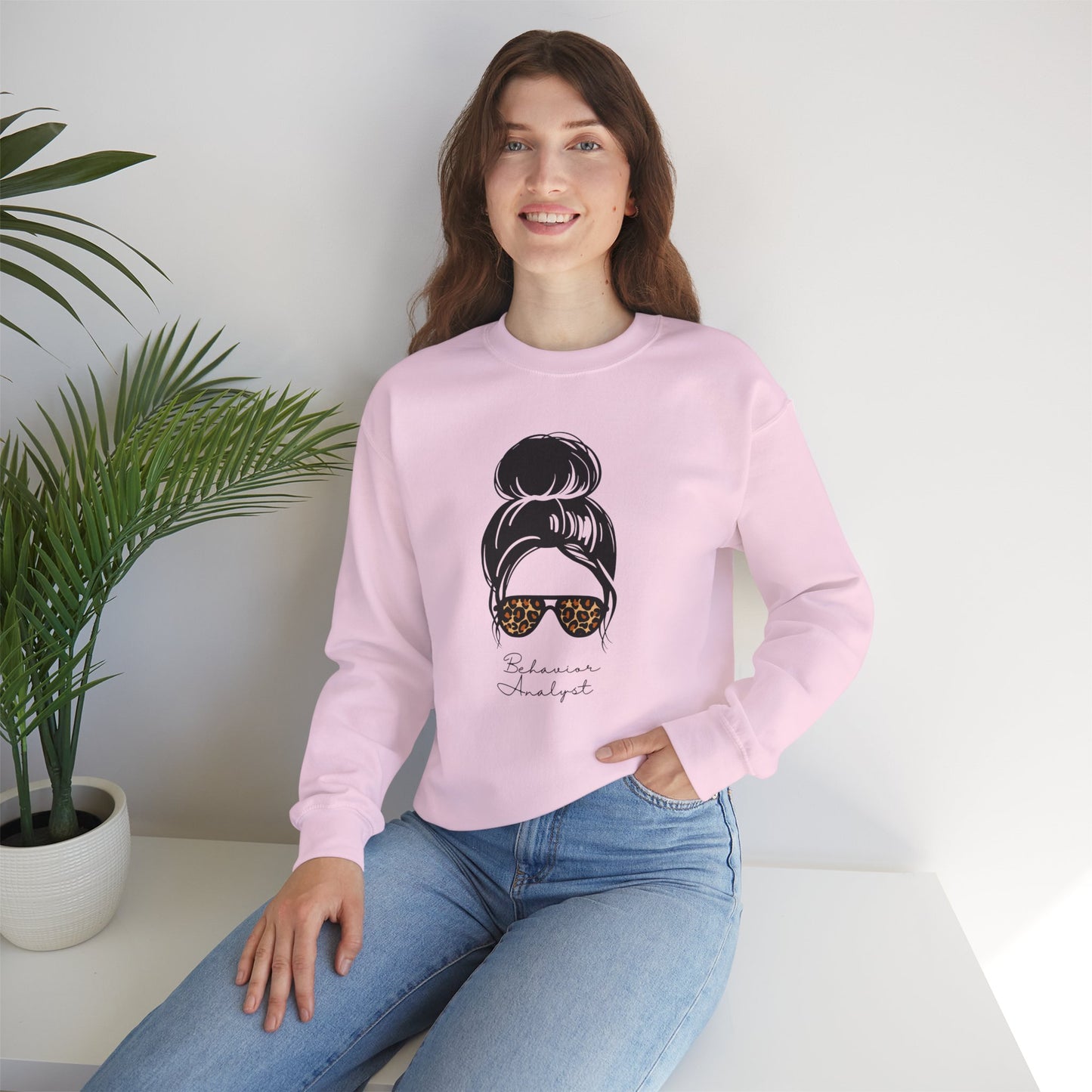 Behavior Analyst Bun Crewneck Sweatshirt
