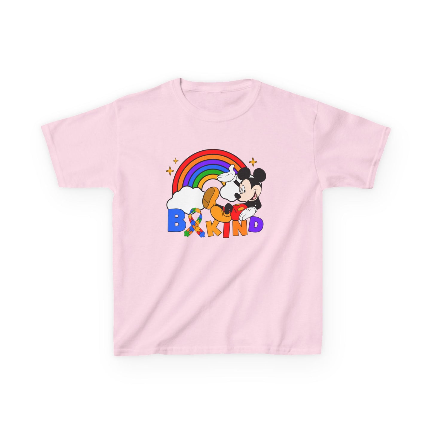 Kids Tee — Be Kind Rainbow Character Design