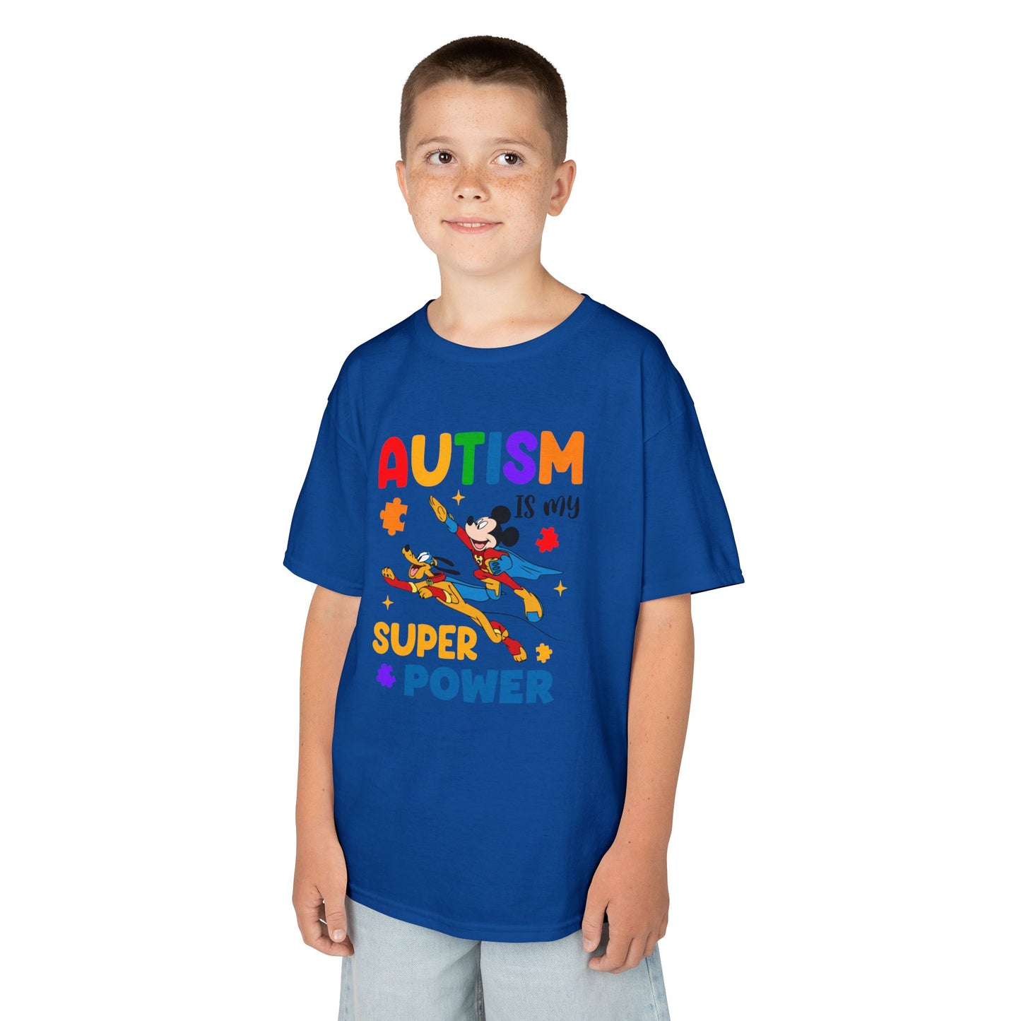 Autism Is My Superpower Kids T-Shirt — Colorful Awareness Tee