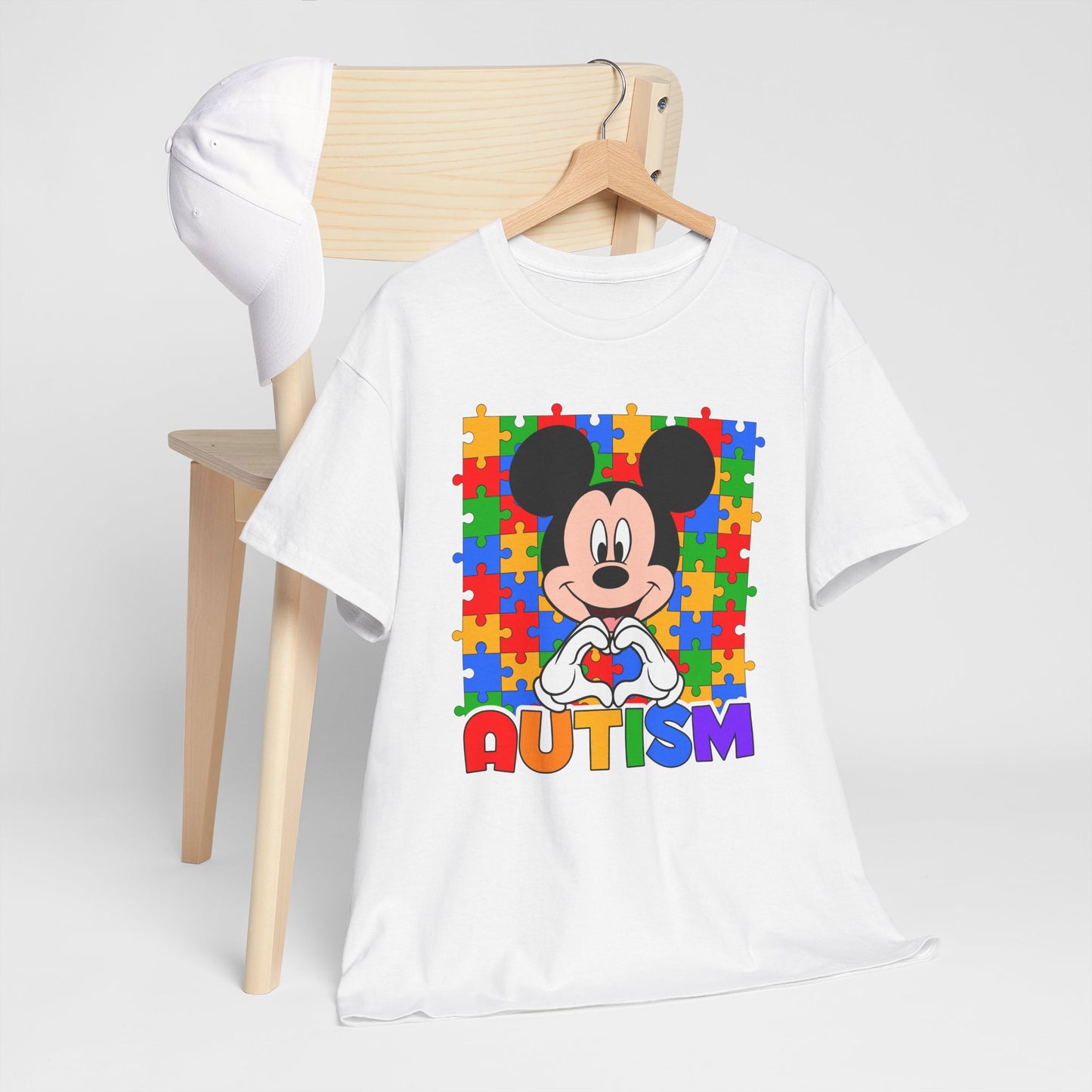Autism Awareness T-Shirt — Colorful Puzzle Heart Design