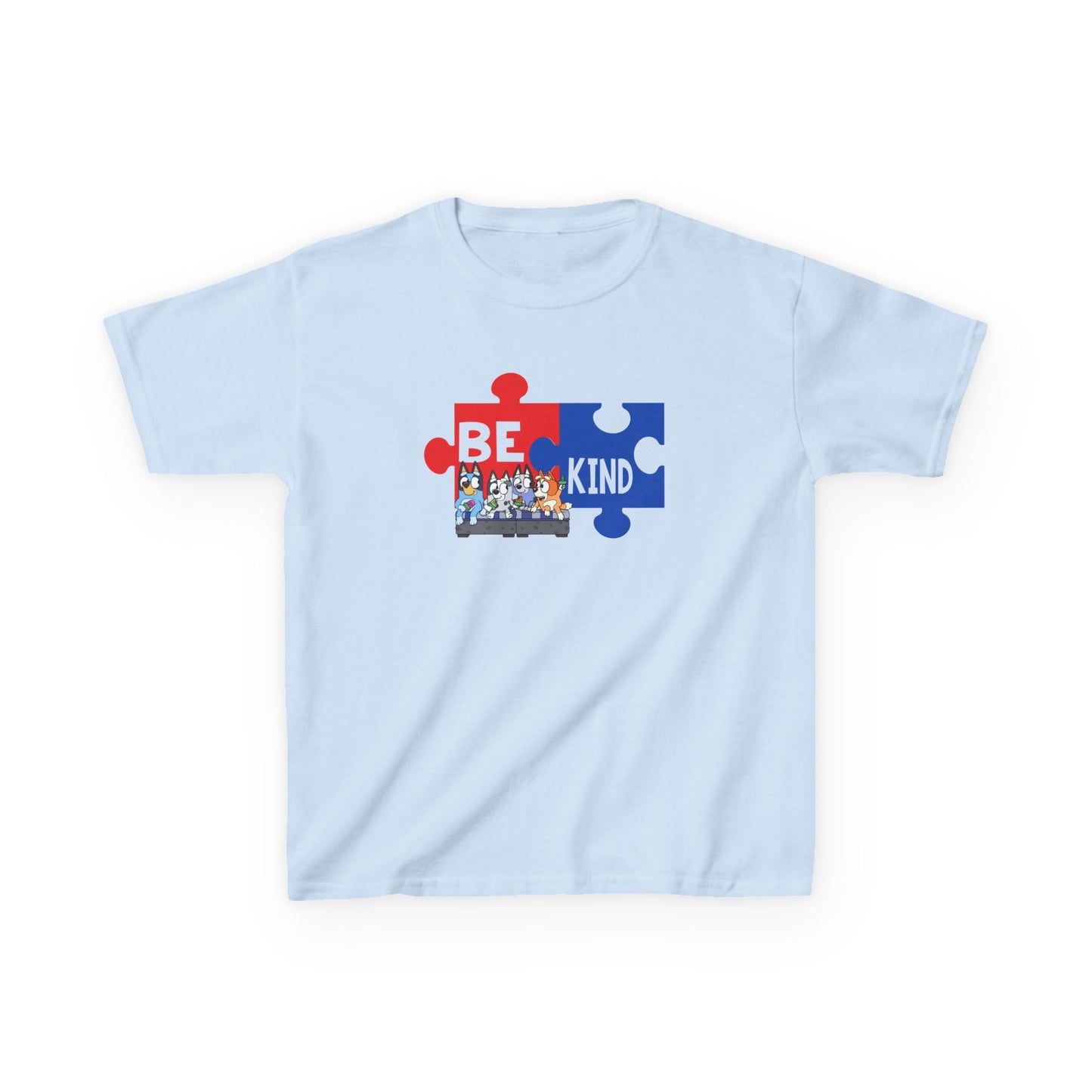 Kids T-Shirt — 'Be Kind' Puzzle Piece Autism Awareness Tee