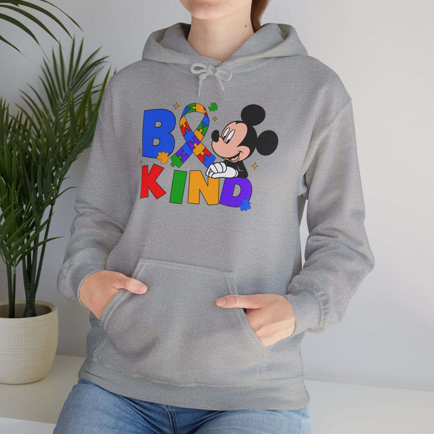 Be Kind Hoodie — Rainbow Ribbon Mickey Mouse Anti-Bullying Sweatshirt