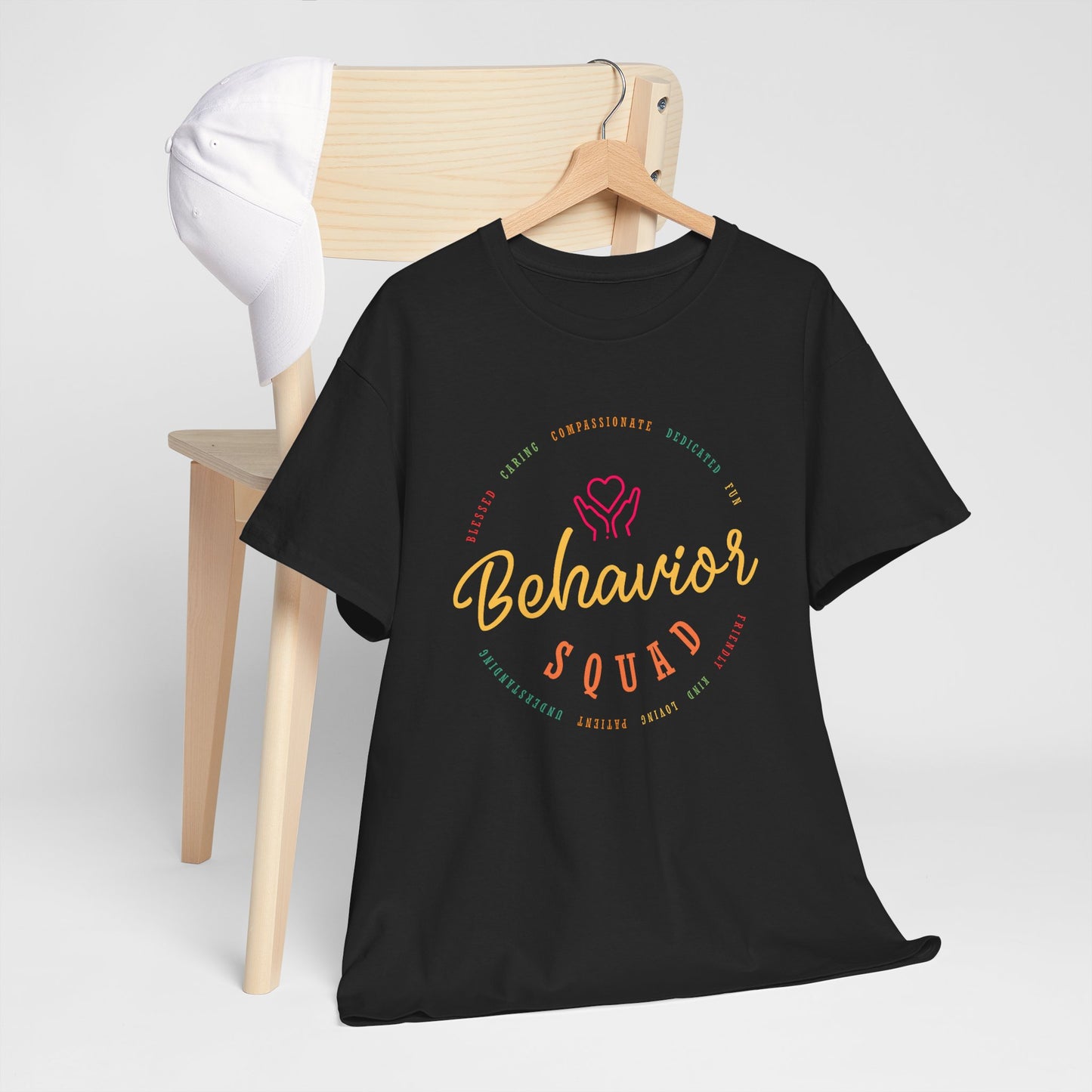 Behavior Squad T-Shirt — Pastel Heart Crew Tee for Teachers & Counselors
