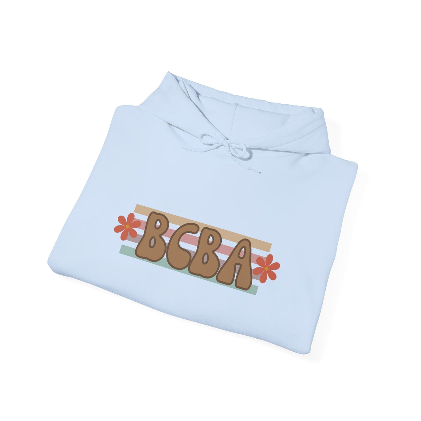 BCBA Retro Block Logo Hoodie — Behavioral Therapist Gift