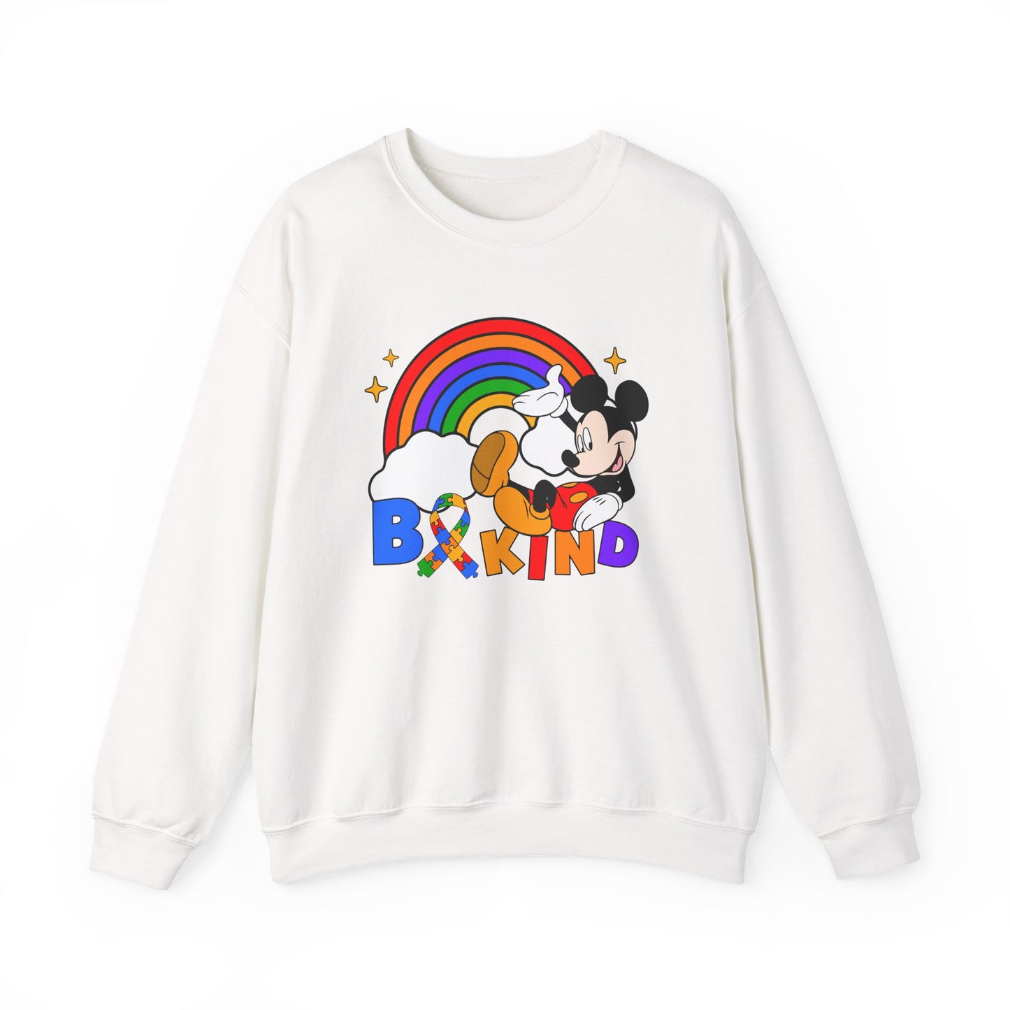Be Kind Crewneck Sweatshirt — Rainbow Mickey-Inspired Pride Sweatshirt