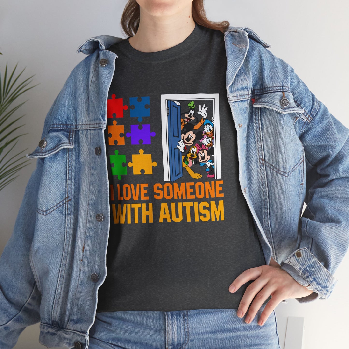 Autism Awareness T-Shirt – "I Love Someone With Autism" Puzzle Heart Tee