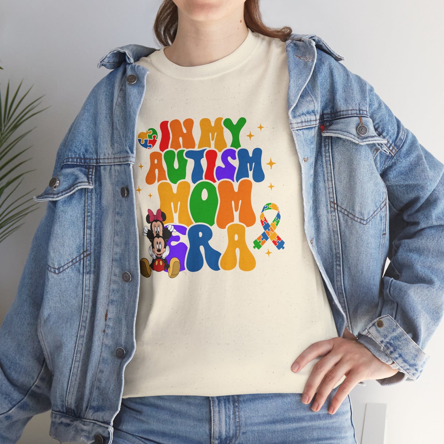 Autism Era Mom T-Shirt – Colorful Puzzle Heart Awareness Tee