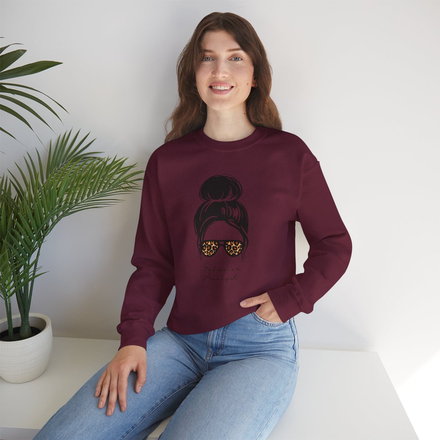 Behavior Analyst Bun Crewneck Sweatshirt