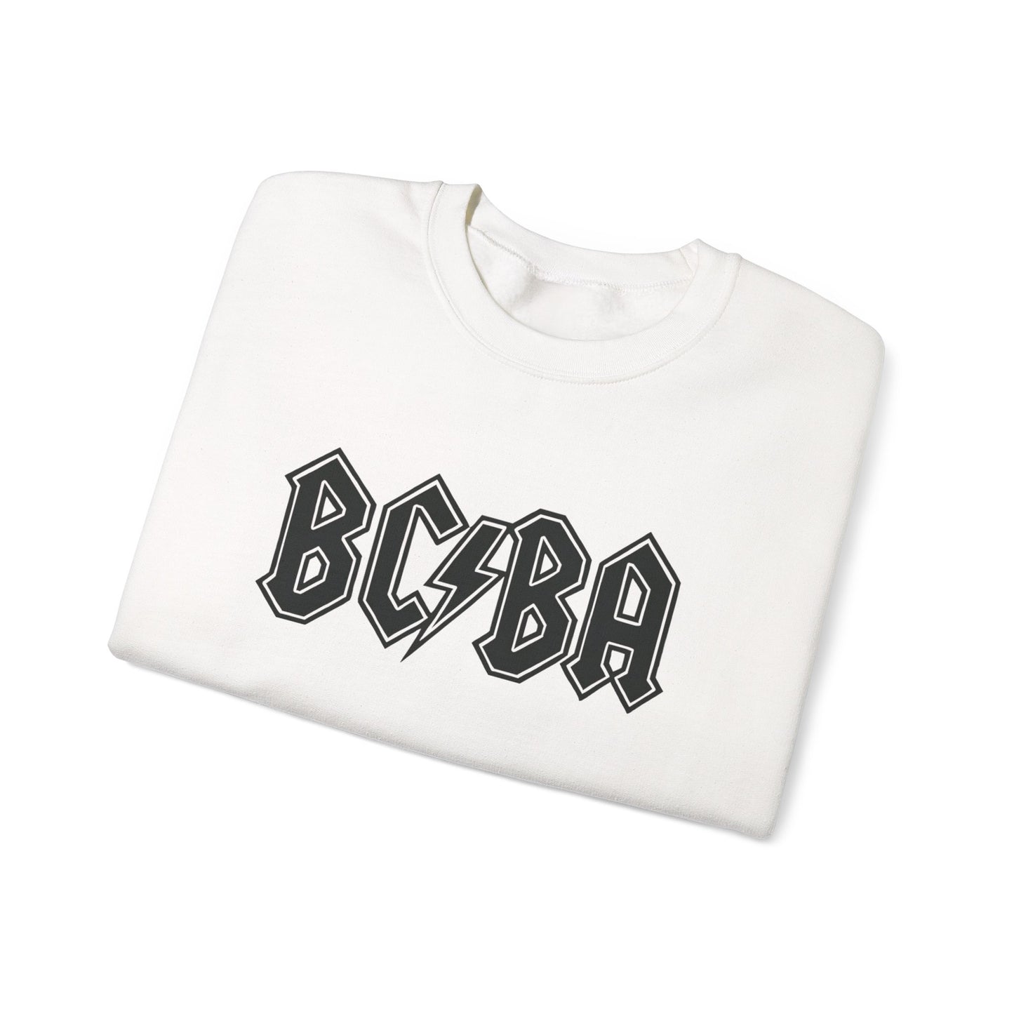 Sweatshirt — BCBA Lightning Logo Crewneck (Rock Band Vintage Style)