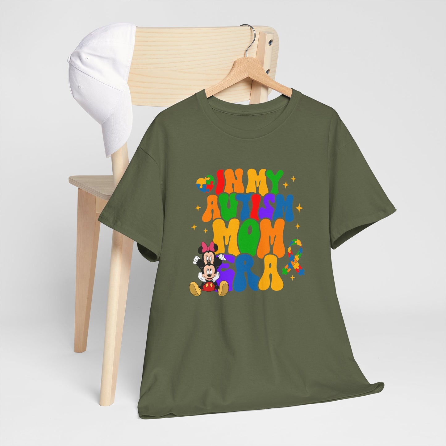 Autism Era Mom T-Shirt – Colorful Puzzle Heart Awareness Tee