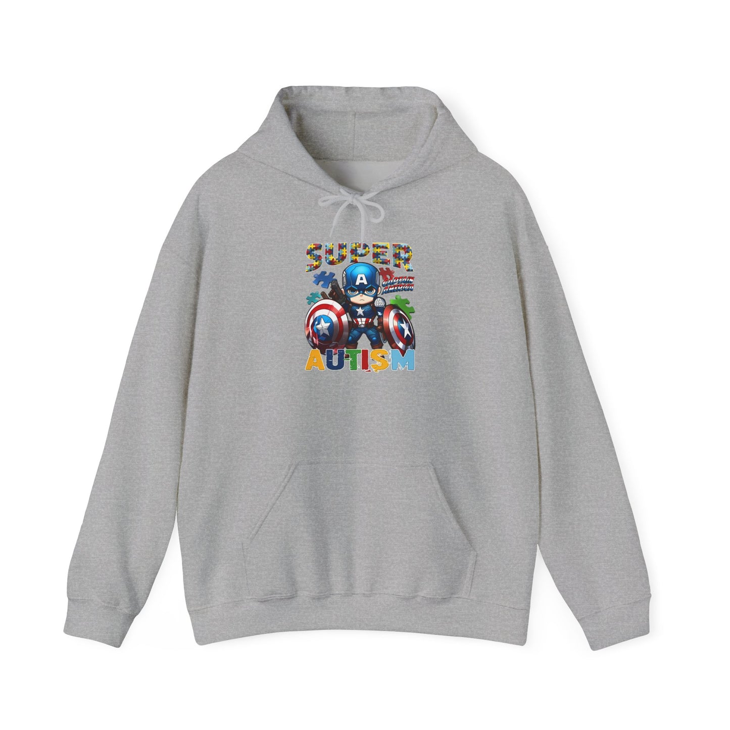 Autism Superhero Hoodie — 'Super Autism' Colorful Puzzle Support Sweatshirt