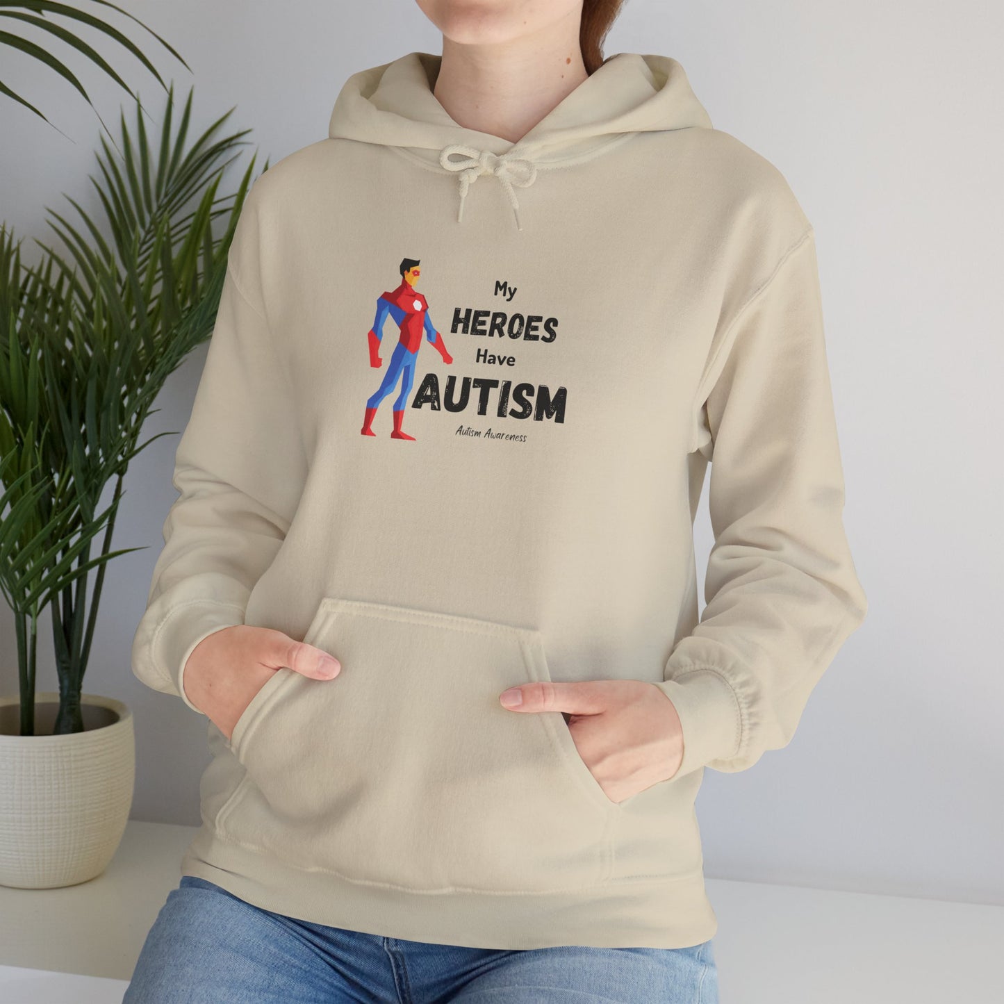 Autism Heroes Hoodie – "My Heroes Have Autism" Support Sweatshirt