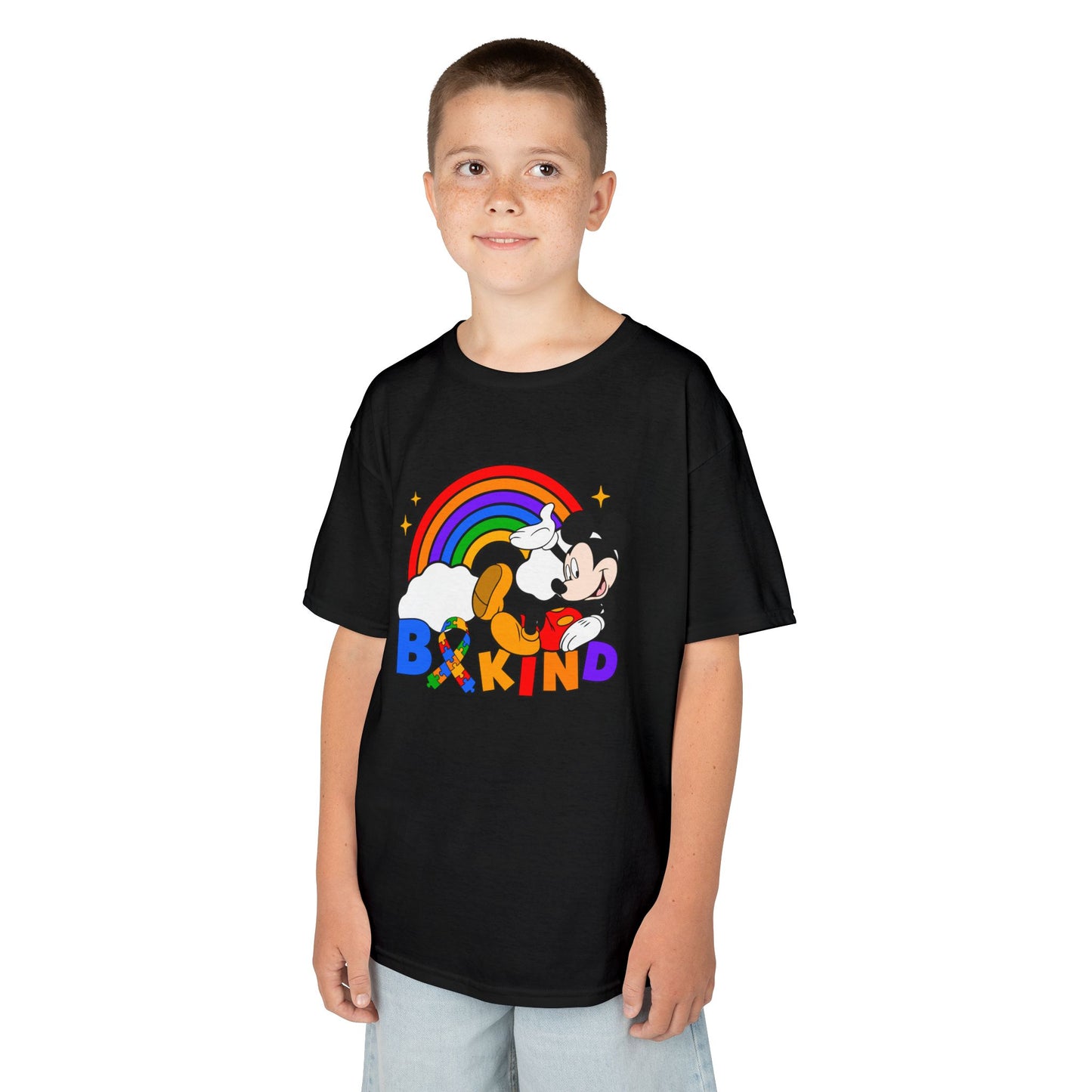 Kids Tee — Be Kind Rainbow Character Design