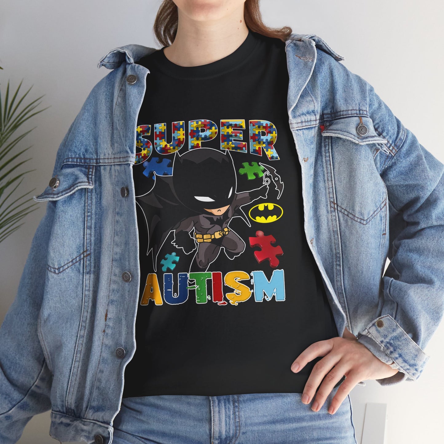 Super Autism T-Shirt — Kids' Puzzle-Heart Hero Tee for Autism Awareness