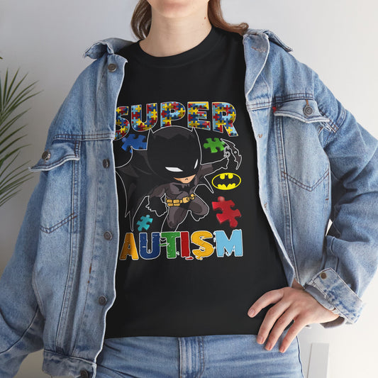 Super Autism T-Shirt — Kids' Puzzle-Heart Hero Tee for Autism Awareness