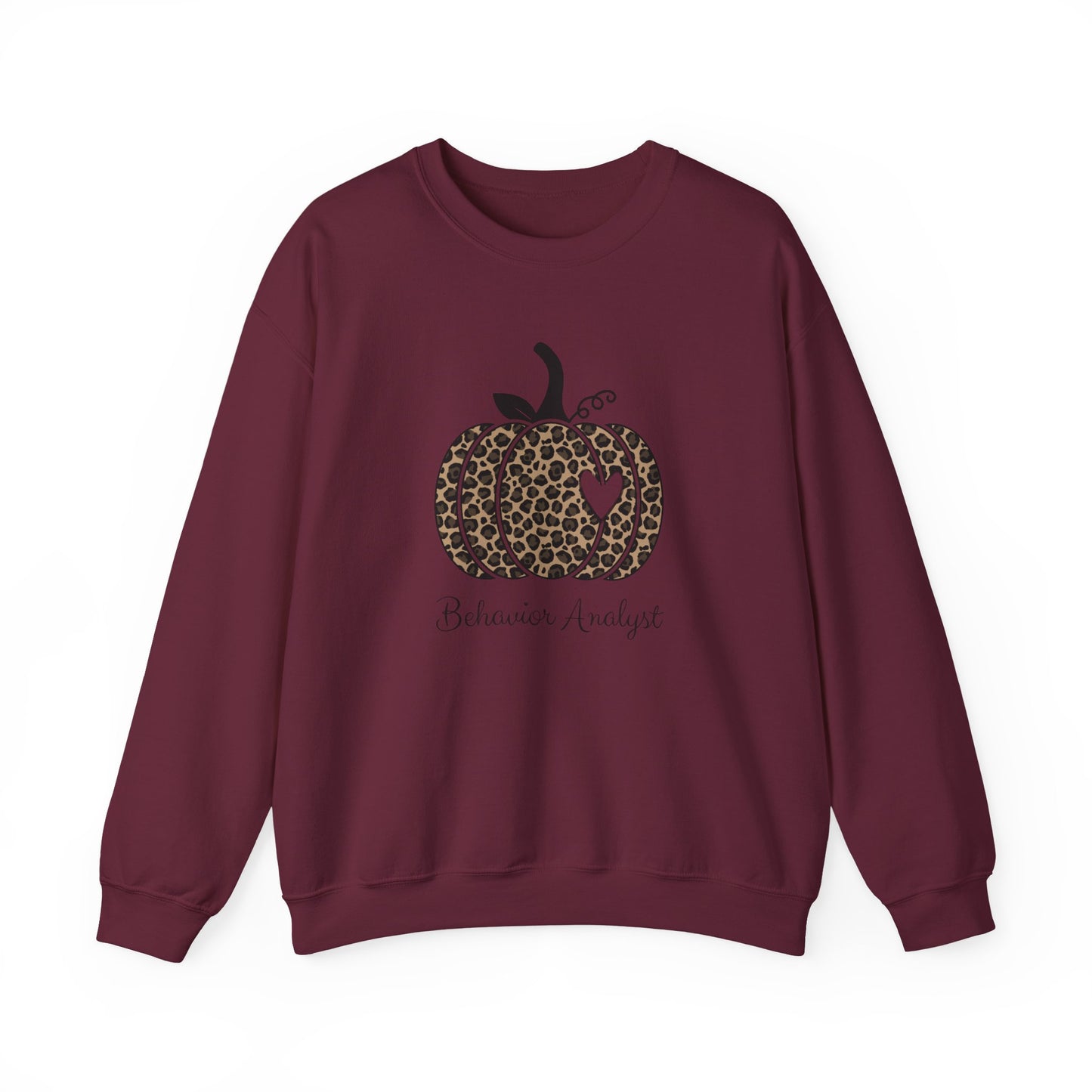 Leopard Pumpkin "Behavior Analyst" Crewneck Sweatshirt