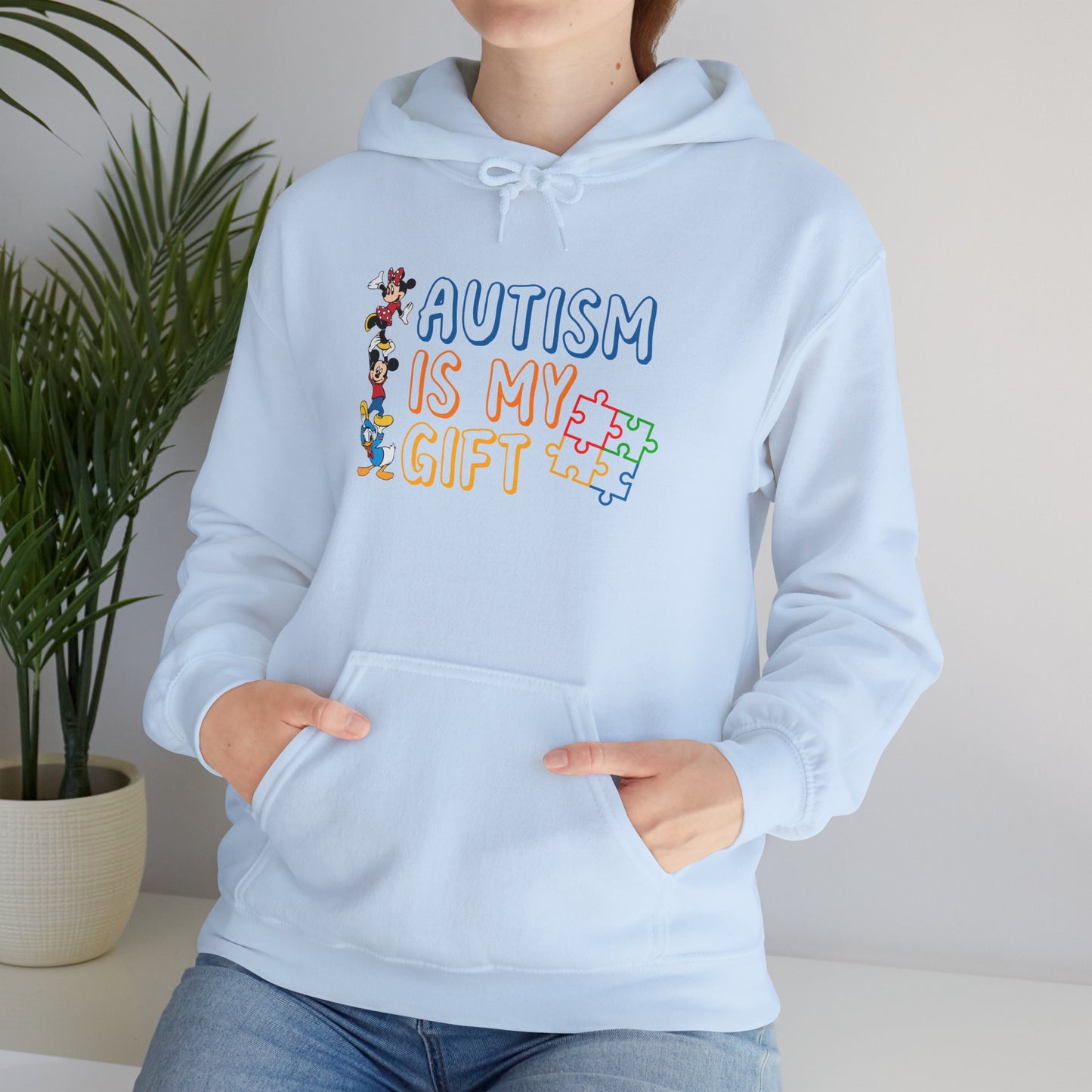 Autism Is My Gift Hoodie — Colorful Puzzle Piece Awareness Sweatshirt
