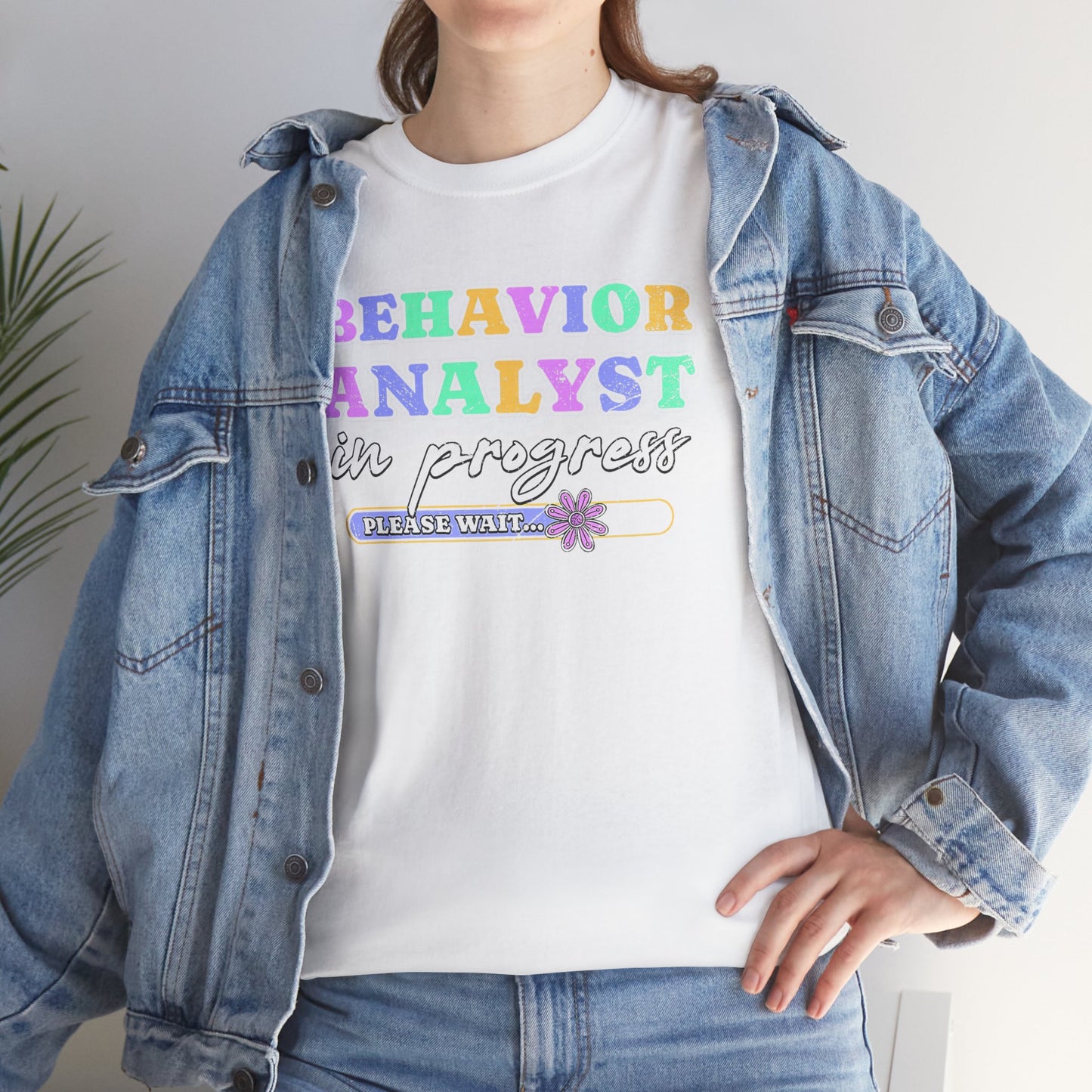 Behavior Analyst in Progress T-Shirt — Pastel Rainbow ABA Therapist Tee