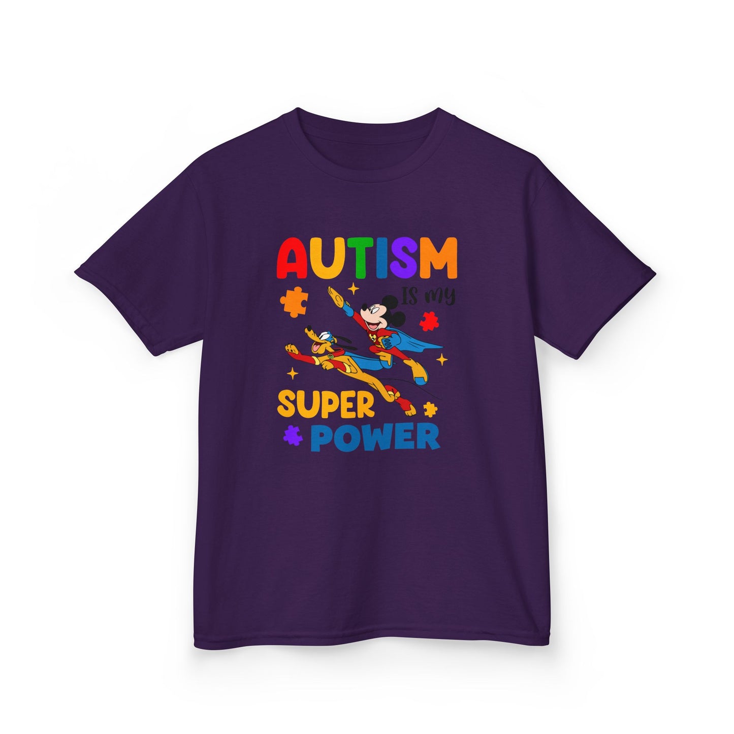 Autism Is My Superpower Kids T-Shirt — Colorful Awareness Tee